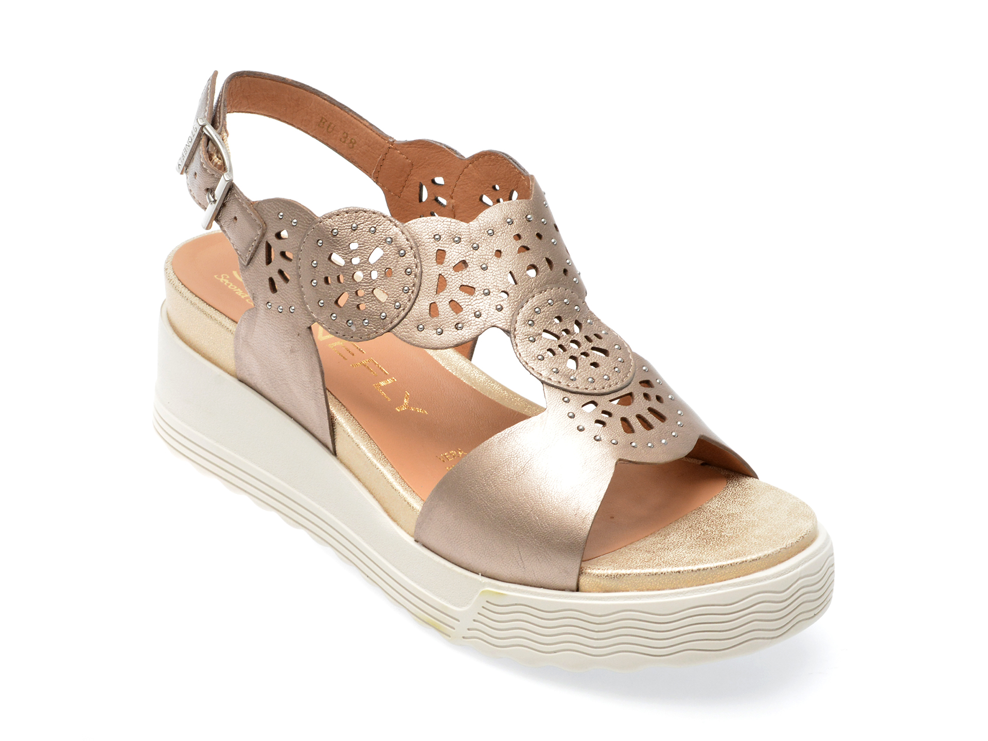 Sandale STONEFLY bronz, PARKY21, din piele naturala 1 Sandale STONEFLY bronz