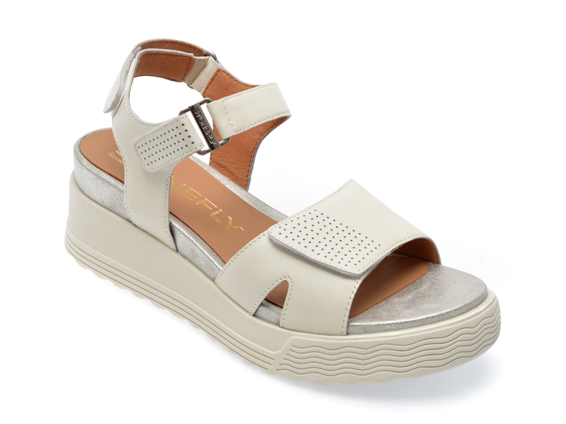 Sandale STONEFLY gri, PARKY15, din piele naturala 1 Sandale STONEFLY gri