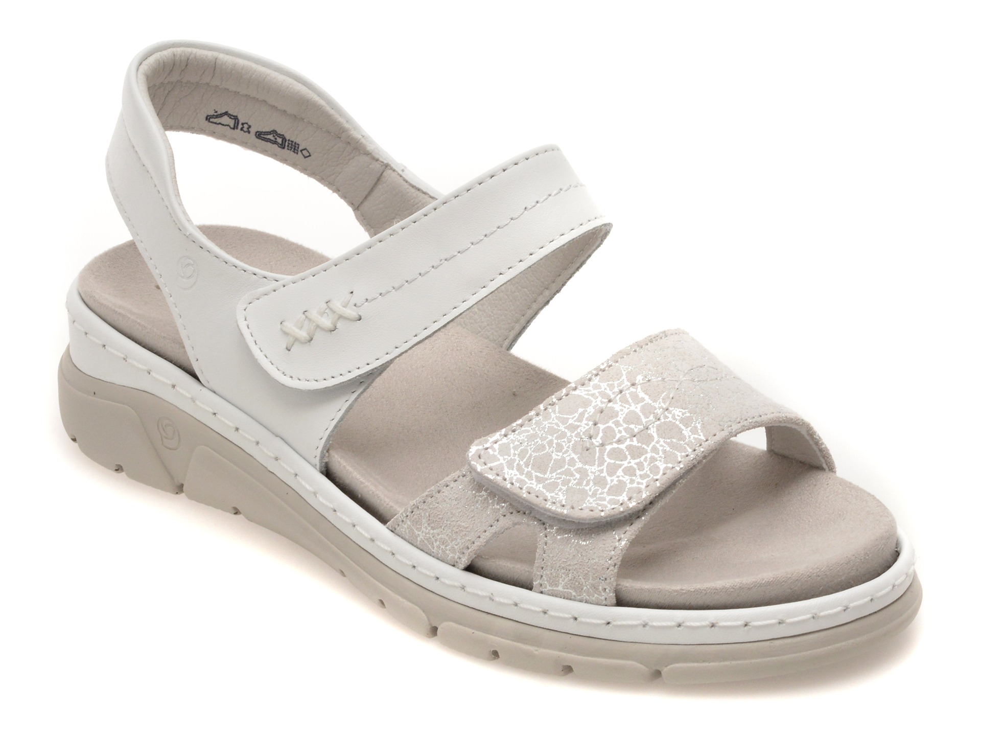 Sandale SUAVE albe, 12500, din piele naturala 1 Sandale SUAVE albe