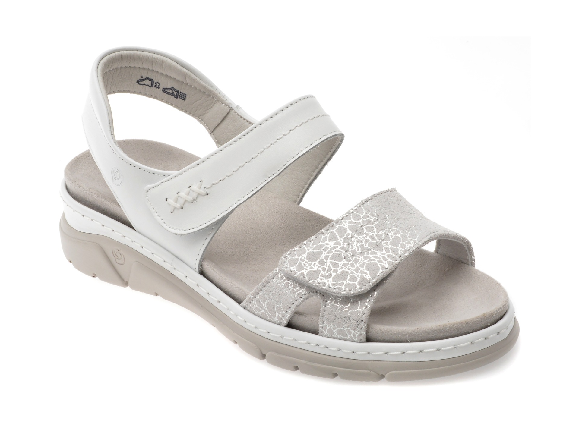 Sandale SUAVE albe, MOSTAR, din piele naturala 1 Sandale SUAVE albe