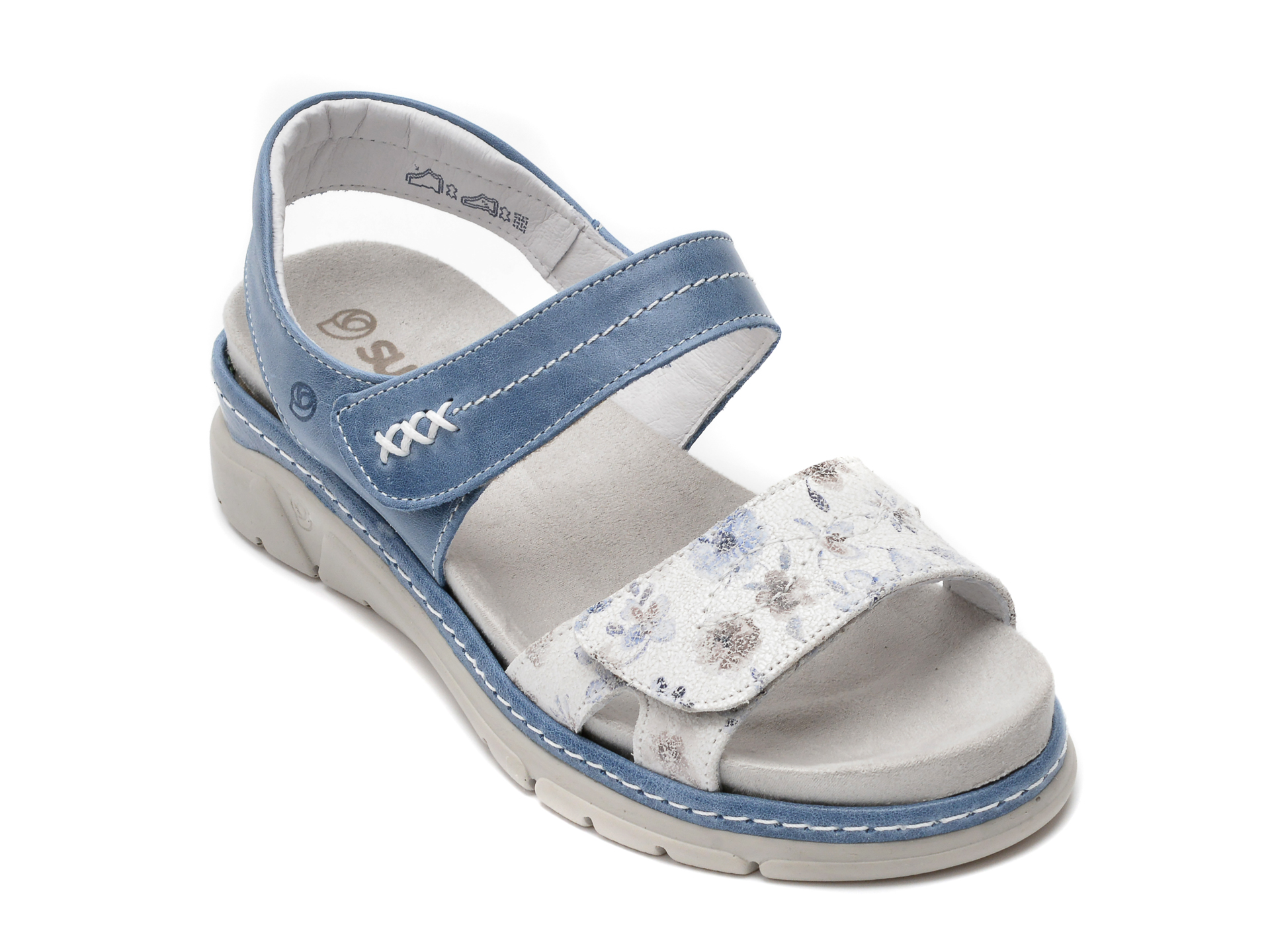 Sandale SUAVE bleumarin, 12500, din piele intoarsa 1 Sandale SUAVE bleumarin