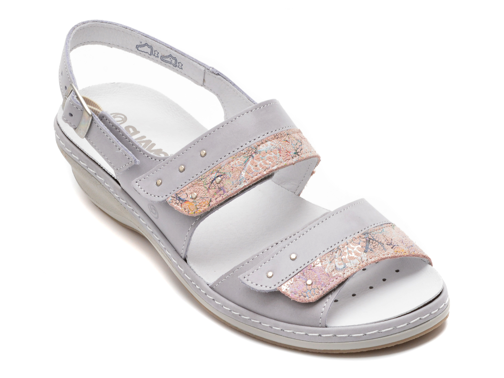 Sandale SUAVE mov, 934, din piele naturala 1 Sandale SUAVE mov