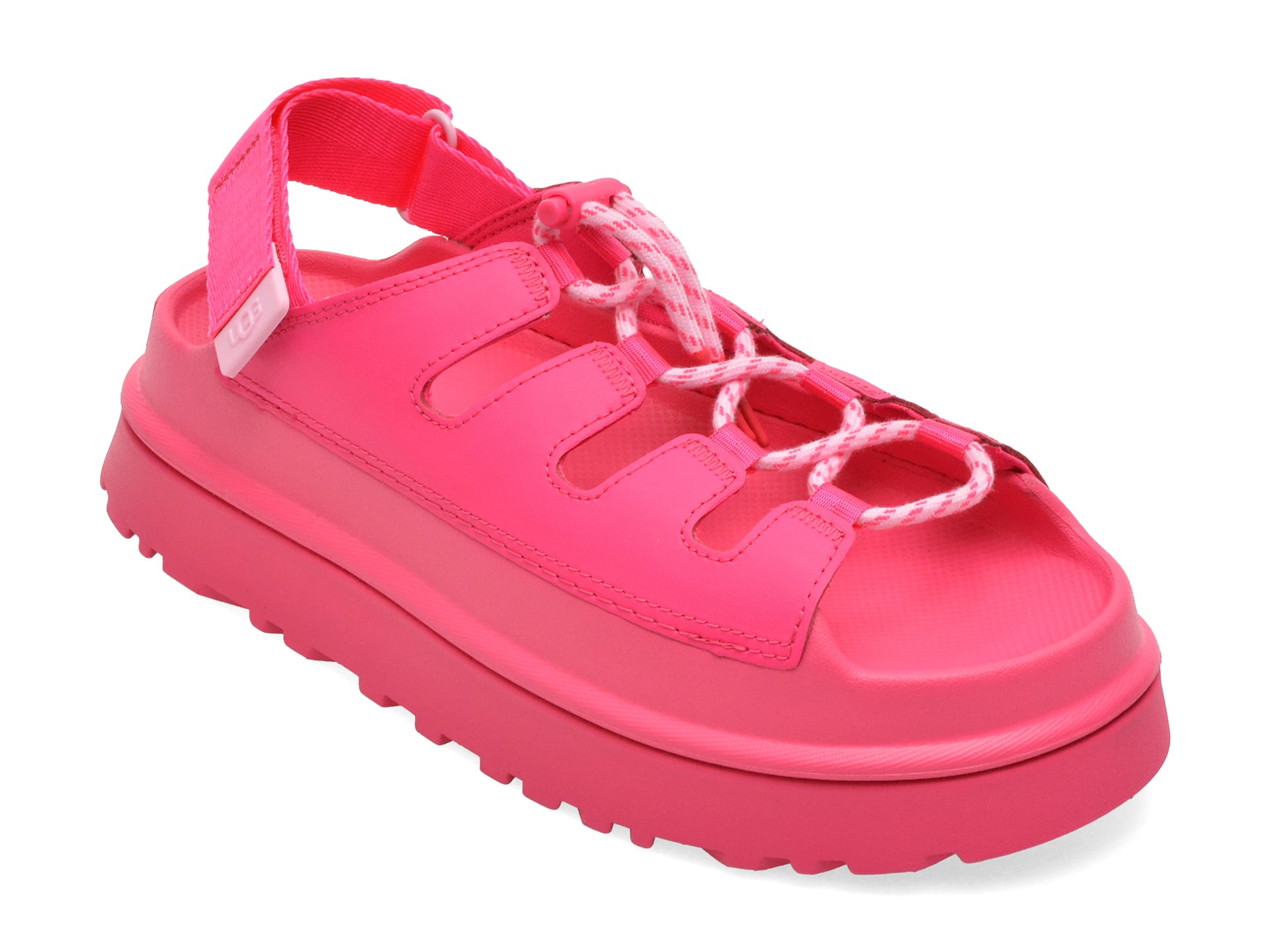 Sandale UGG fucsia, GOLDENGLOW TOGGLE, din piele naturala 1 Sandale UGG fucsia