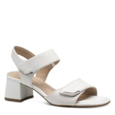 Sandale albe din piele pentru femei  Comfort 88317-44-108 07631