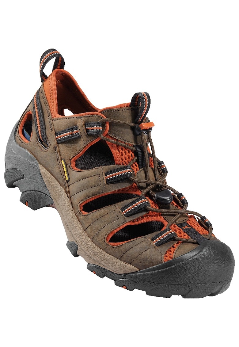 Sandale barbati - C120300040407S85 - Piele intoarsa - Maro/Negru 1 Sandale barbati - C120300040407S85 - Piele intoarsa - Maro/Negru