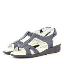 Sandale bleumarin din piele naturala Silvia M5 2340