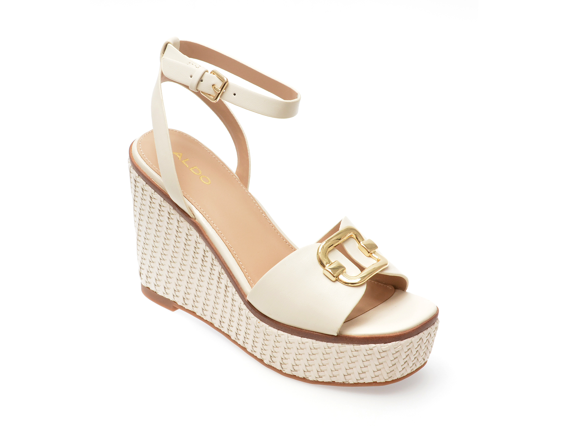 Sandale casual ALDO albe, 13542527, din piele ecologica 1 Sandale casual ALDO albe