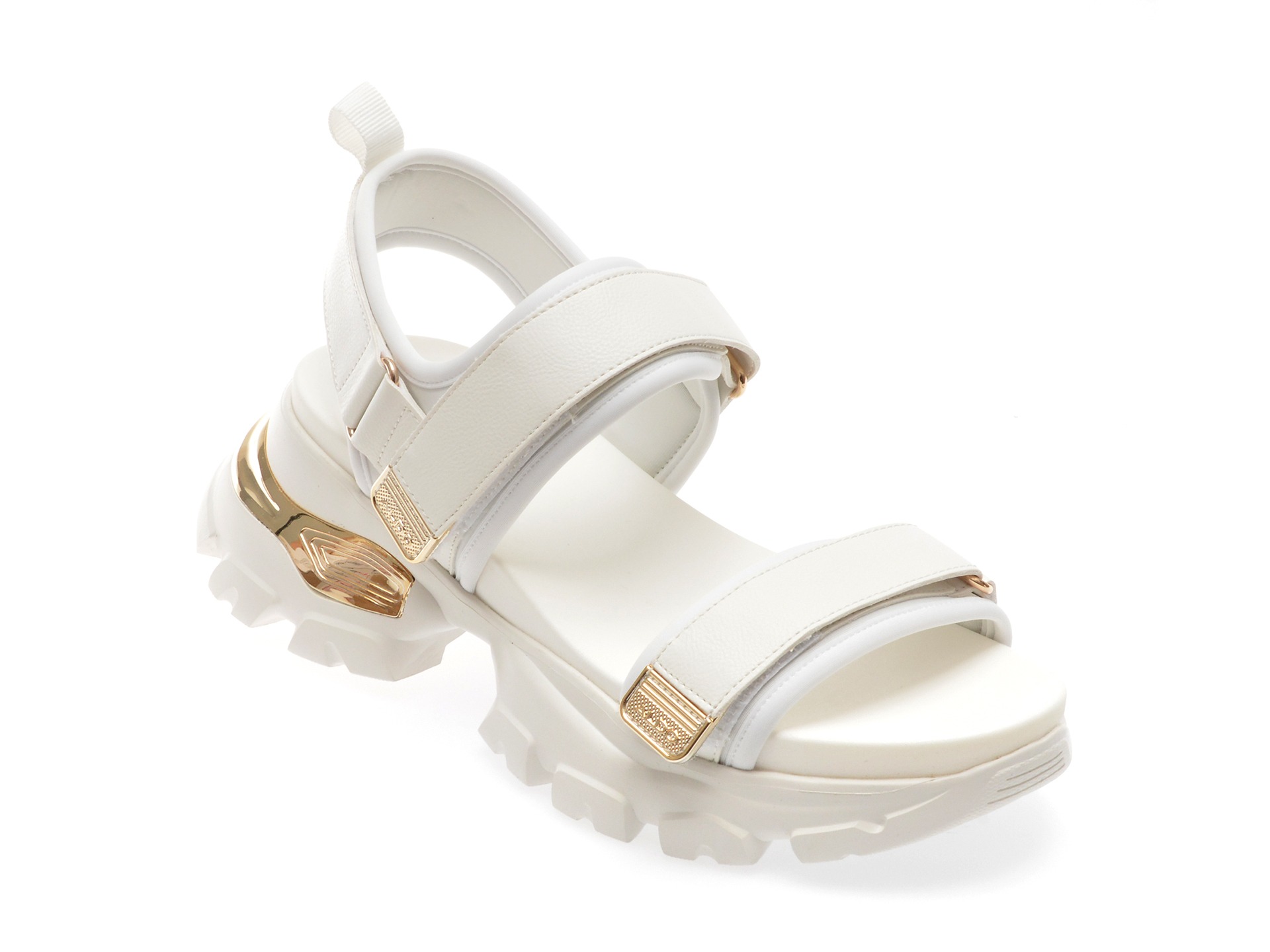 Sandale casual ALDO albe, 13743865, din material textil si piele ecologica 1 Sandale casual ALDO albe