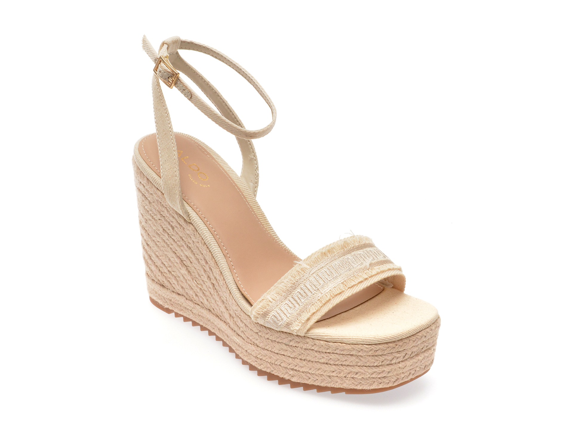 Sandale casual ALDO albe, 13743872, din material textil 1 Sandale casual ALDO albe