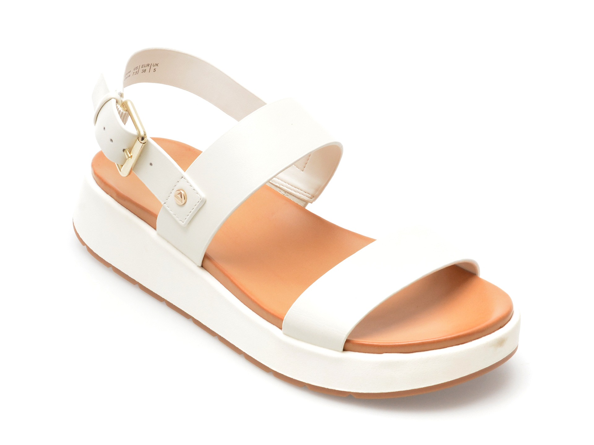 Sandale casual ALDO albe, SILYIA100, din piele naturala 1 Sandale casual ALDO albe