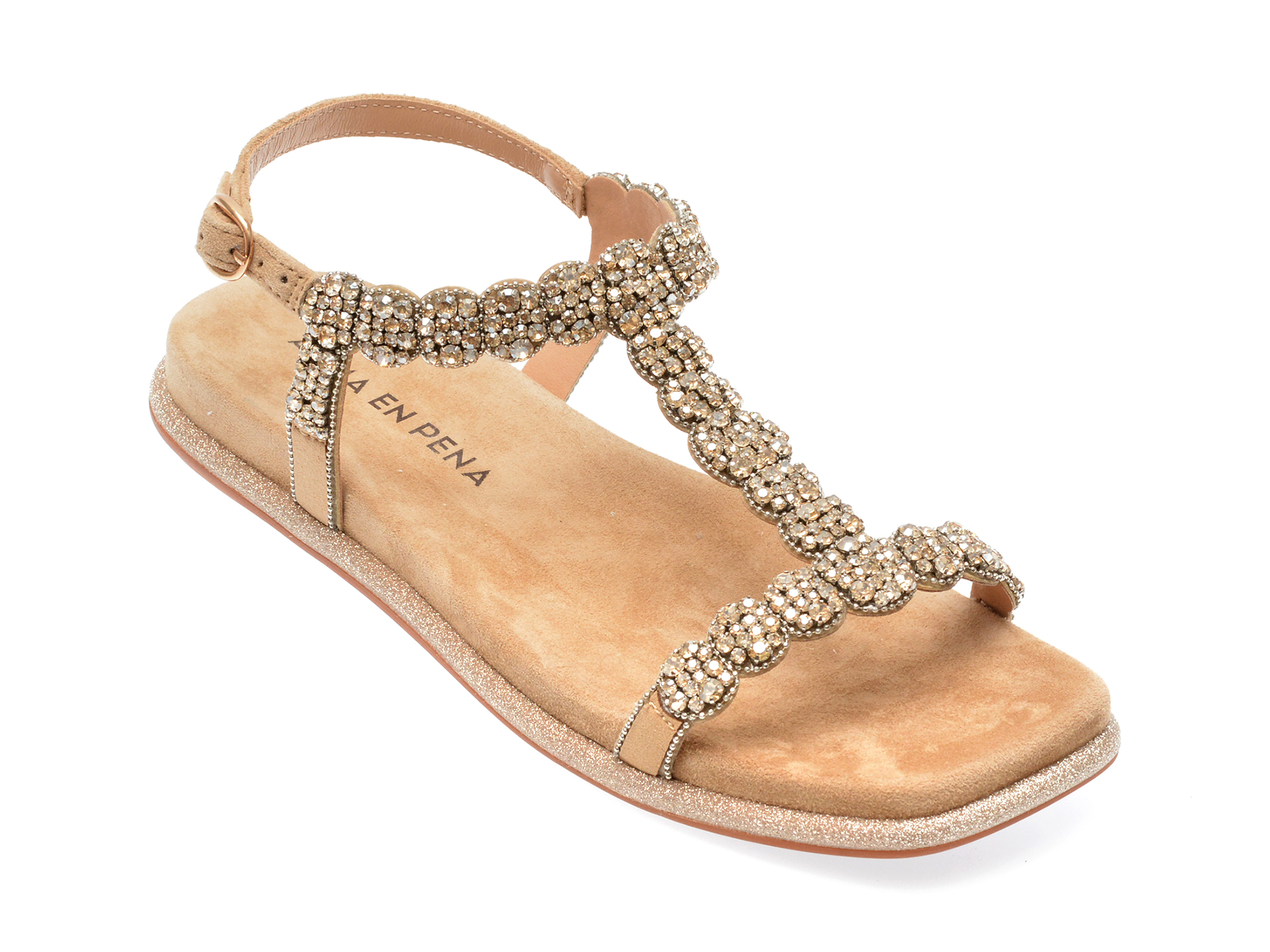 Sandale casual ALMA EN PENA bej, 841, din piele intoarsa 1 Sandale casual ALMA EN PENA bej