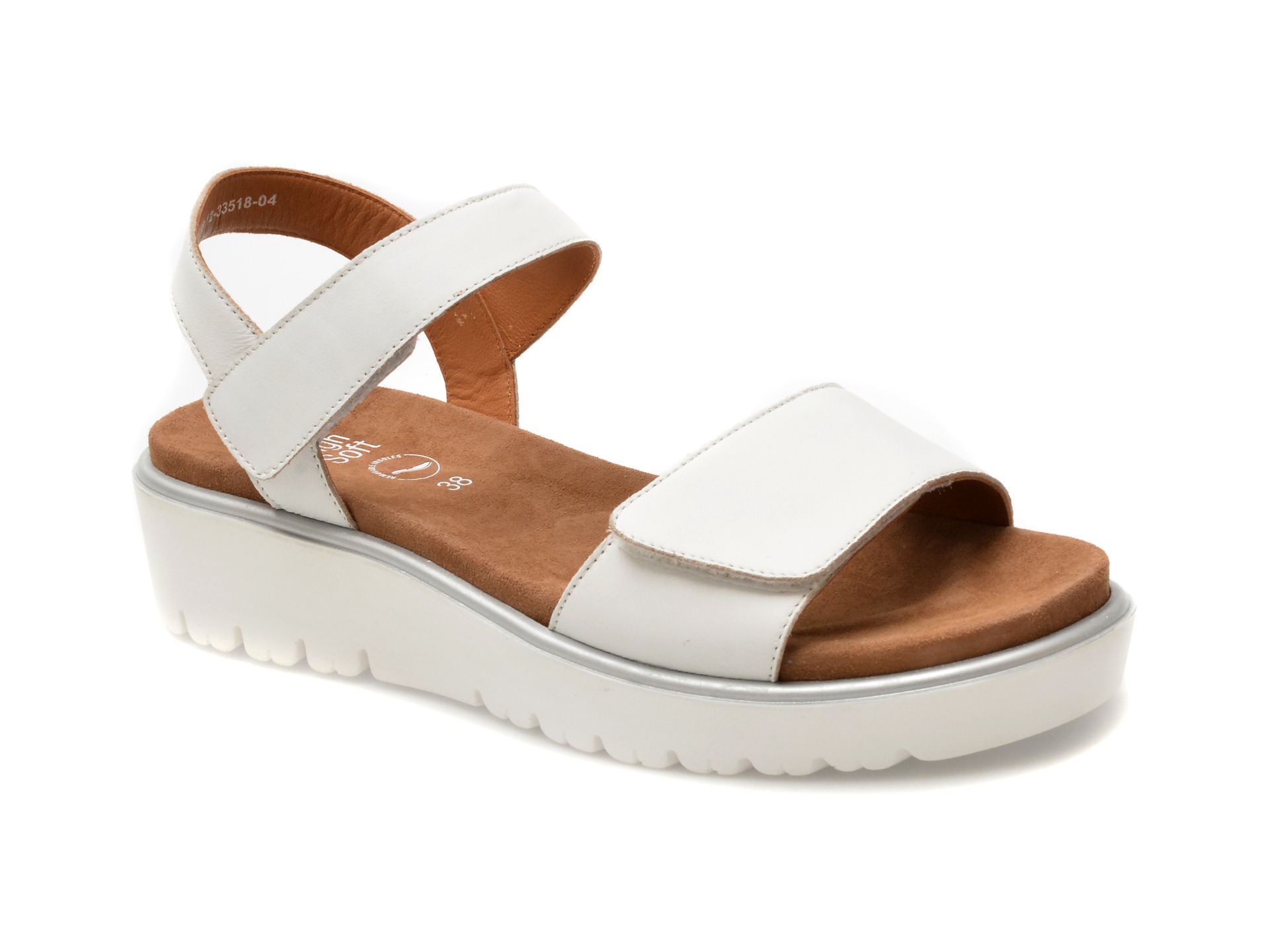 Sandale casual ARA albe, 33518, din piele naturala 1 Sandale casual ARA albe