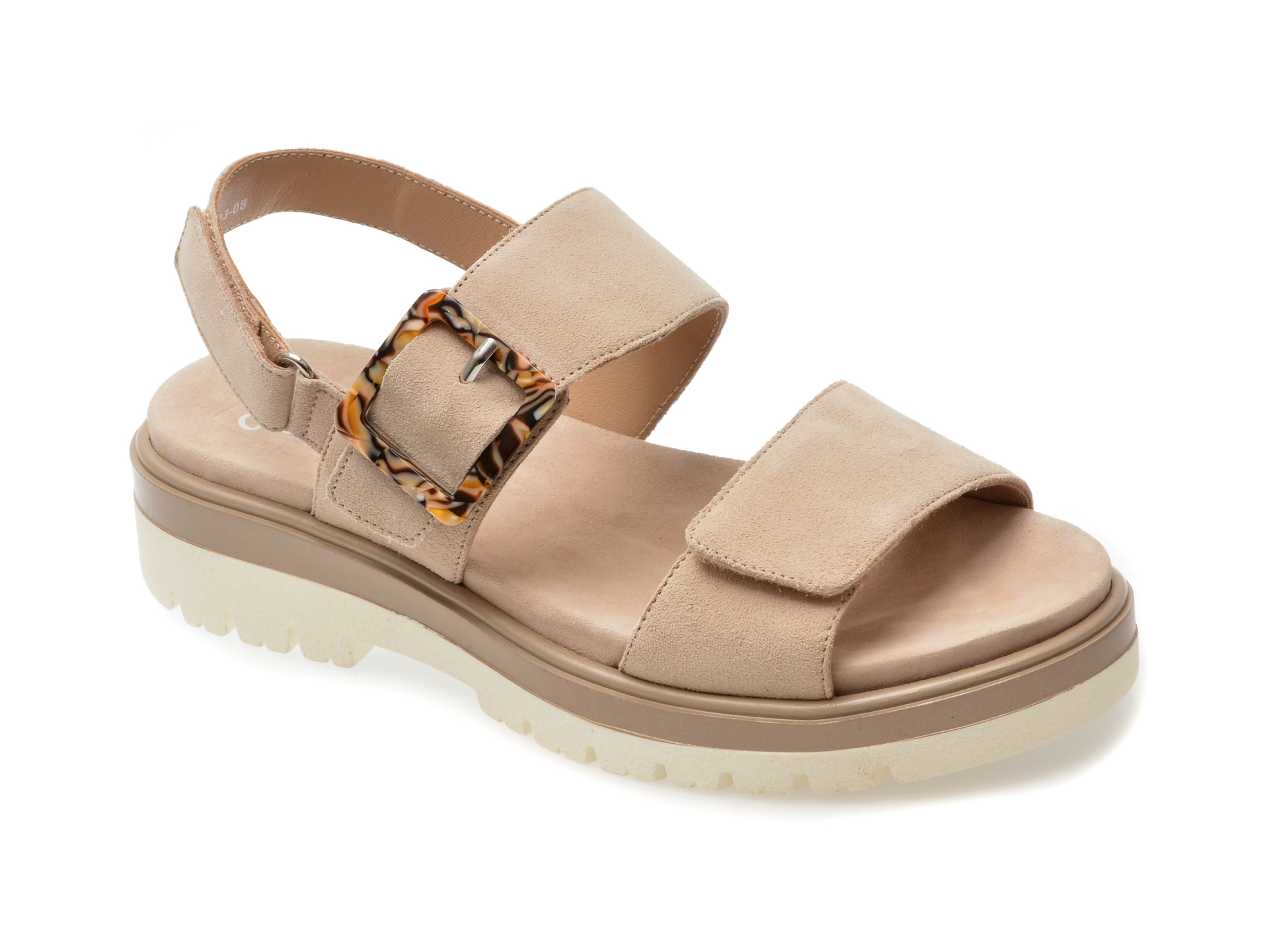 Sandale casual ARA bej, 21003, din piele intoarsa 1 Sandale casual ARA bej