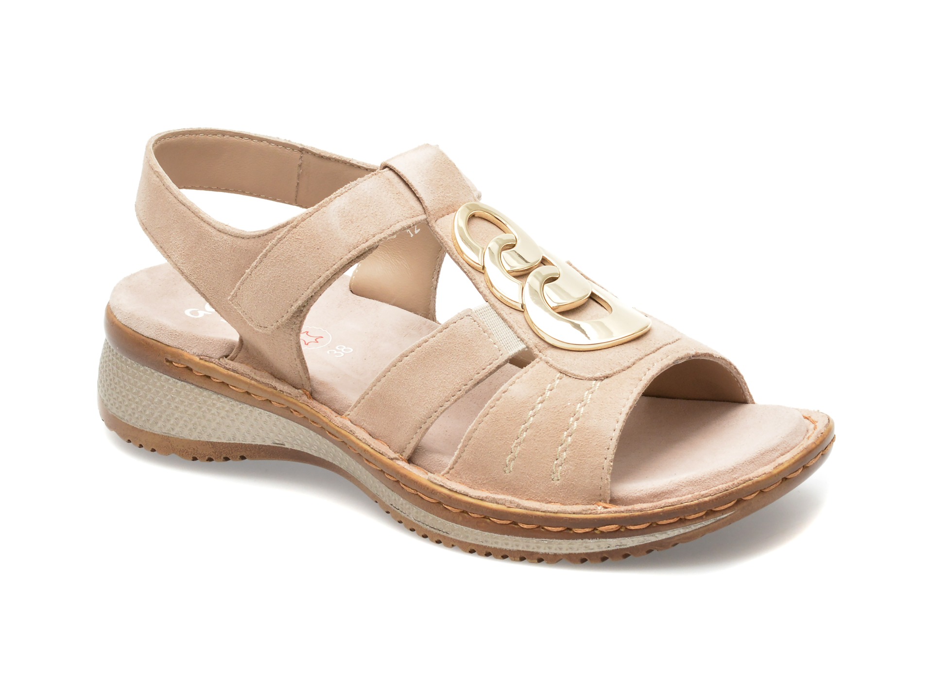 Sandale casual ARA gri, 29011, din piele intoarsa 1 Sandale casual ARA gri