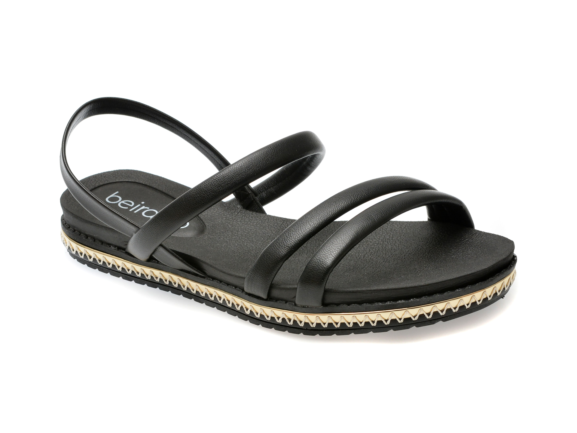 Sandale casual BEIRA RIO negre, 8321154, din piele ecologica 1 Sandale casual BEIRA RIO negre