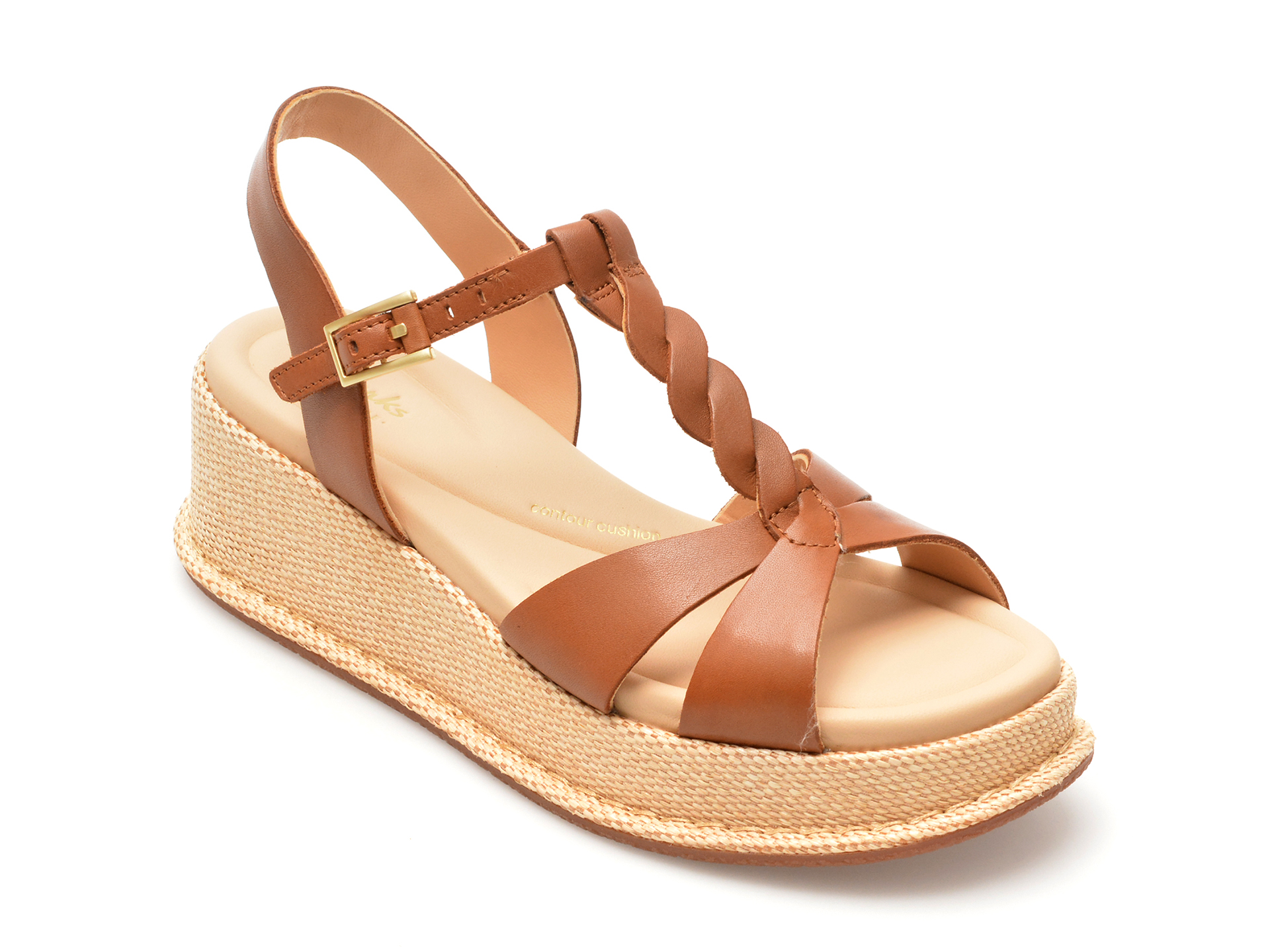 Sandale casual CLARKS maro, KIMMEI TWIST, din piele naturala 1 Sandale casual CLARKS maro