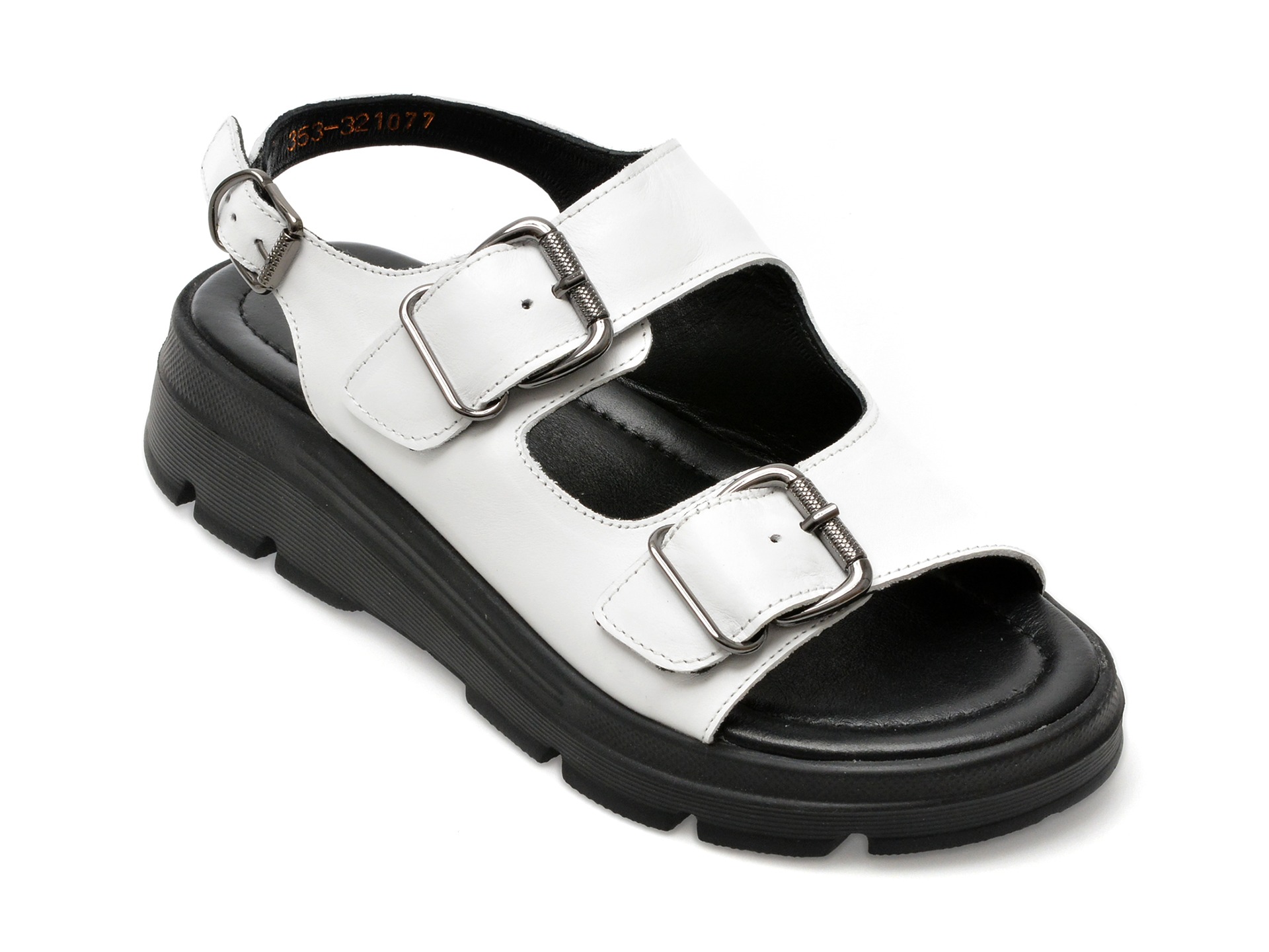 Sandale casual DAKKEM albe, 3210, din piele naturala 1 Sandale casual DAKKEM albe