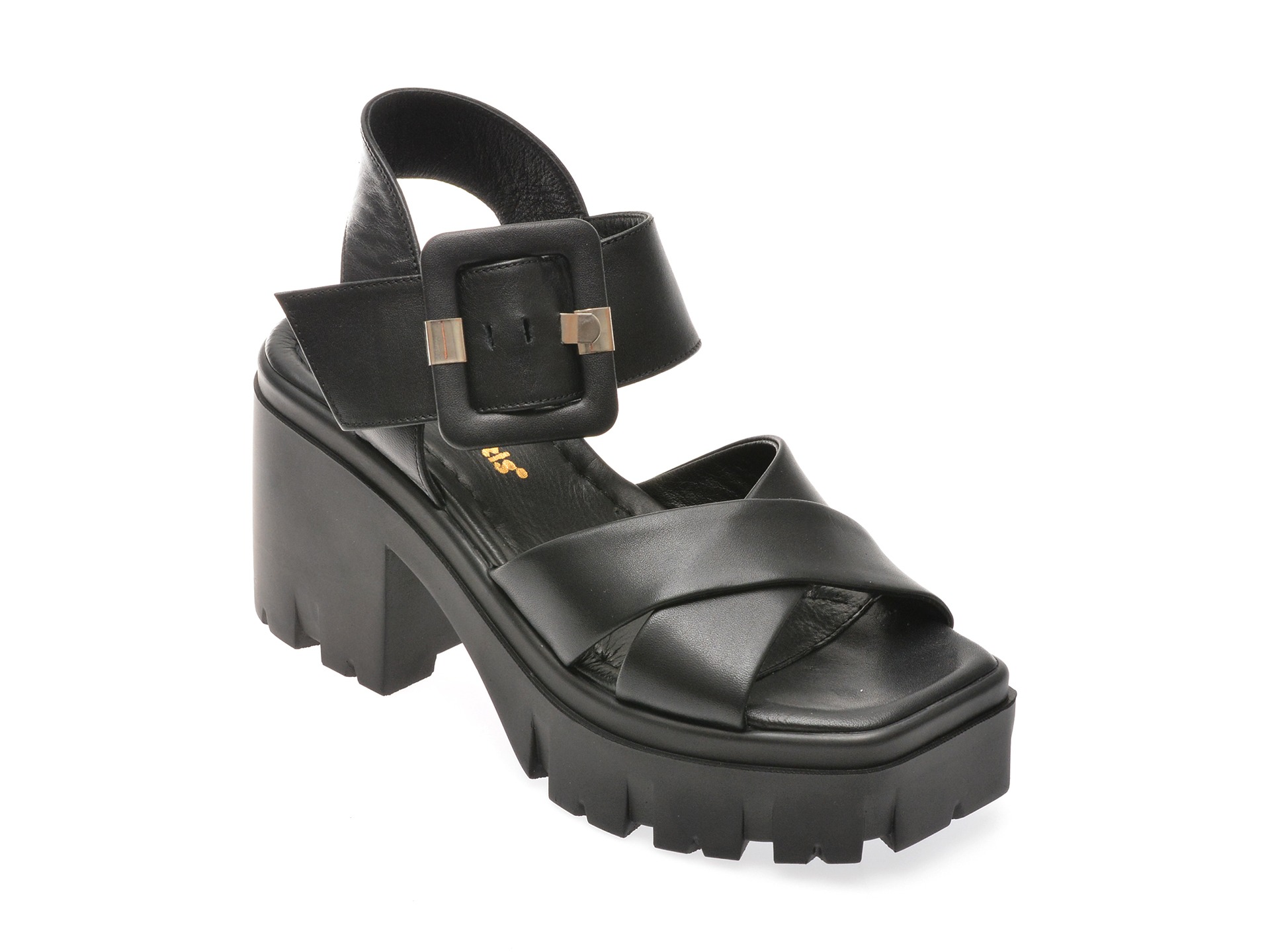 Sandale casual DONNA CRIS negre, 49644, din piele naturala 1 Sandale casual DONNA CRIS negre