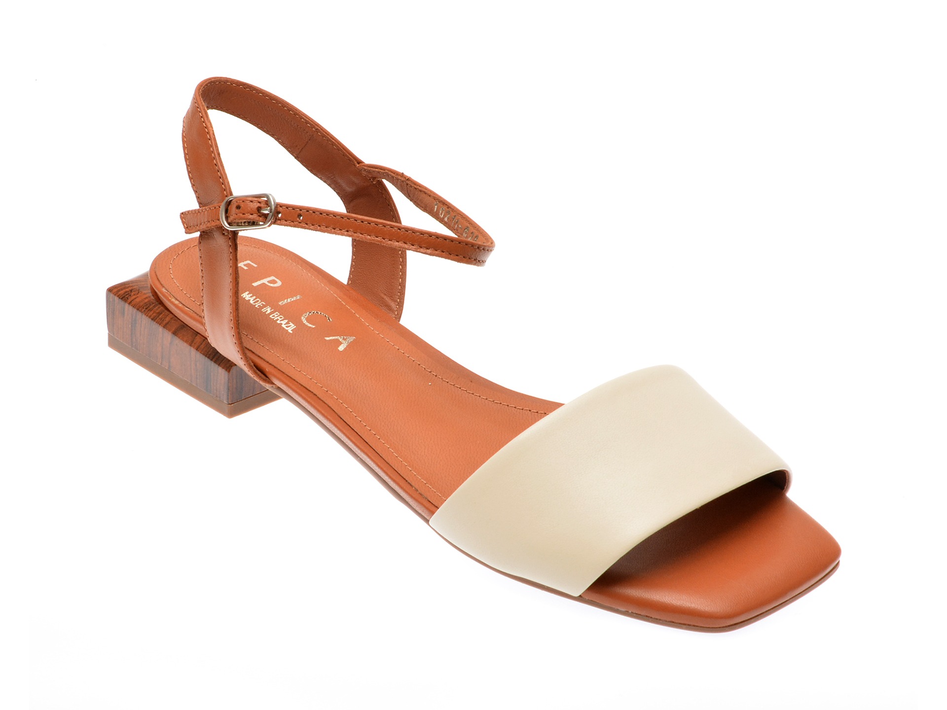 Sandale casual EPICA MADE IN BRAZIL albe, 1021740, din piele naturala 1 Sandale casual EPICA MADE IN BRAZIL albe