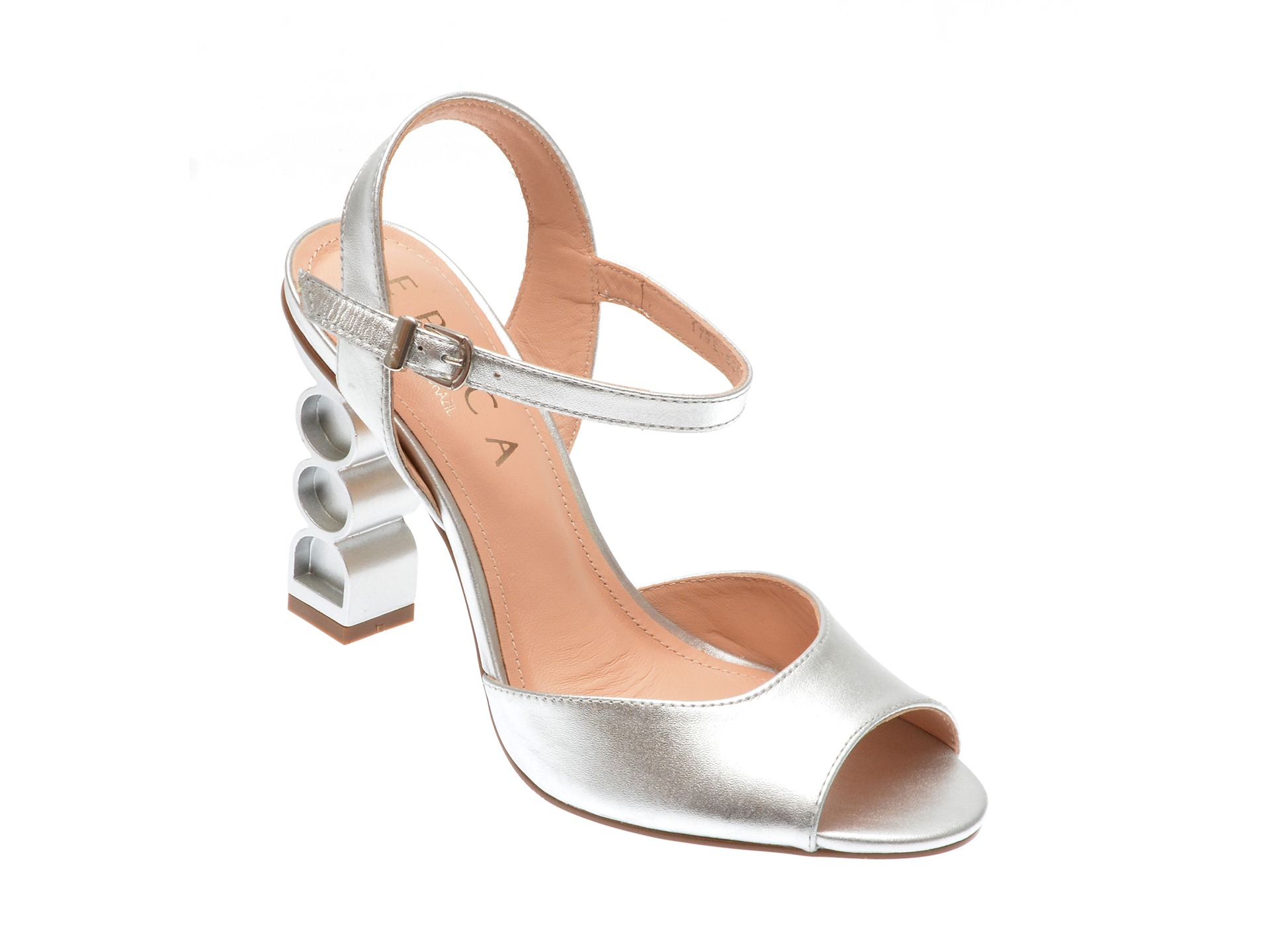 Sandale casual EPICA MADE IN BRAZIL argintii, 1798843, din piele naturala 1 Sandale casual EPICA MADE IN BRAZIL argintii