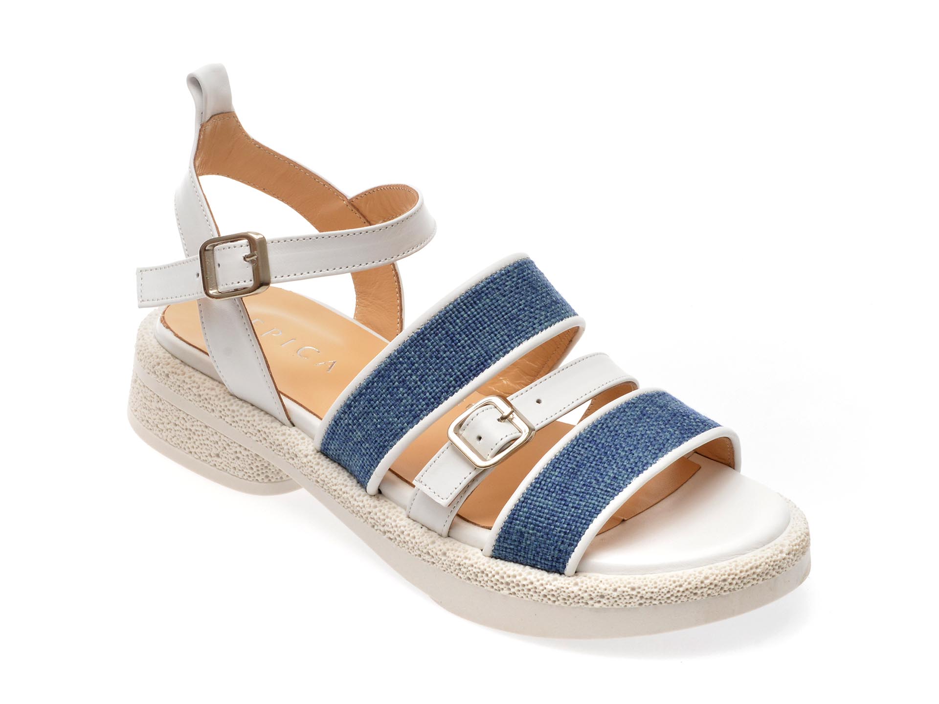 Sandale casual EPICA albastre, 163105, din material textil 1 Sandale casual EPICA albastre