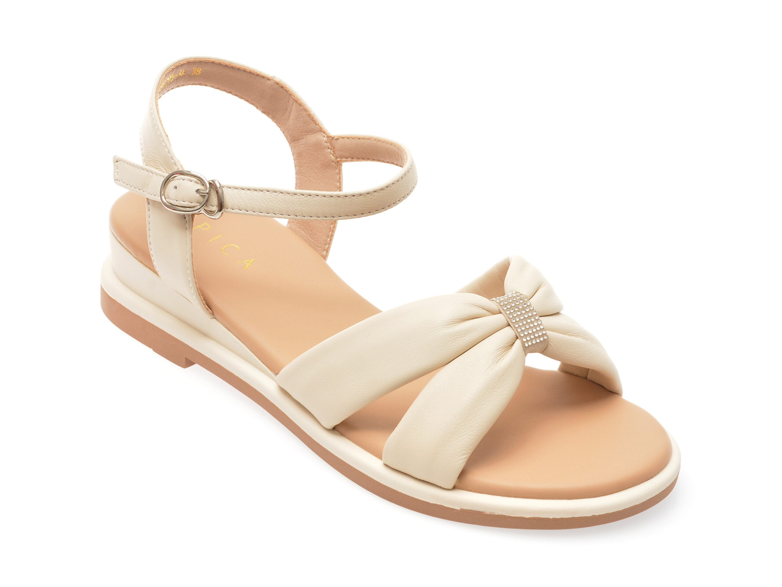 Sandale casual EPICA bej, 882983, din piele naturala 1 Sandale casual EPICA bej