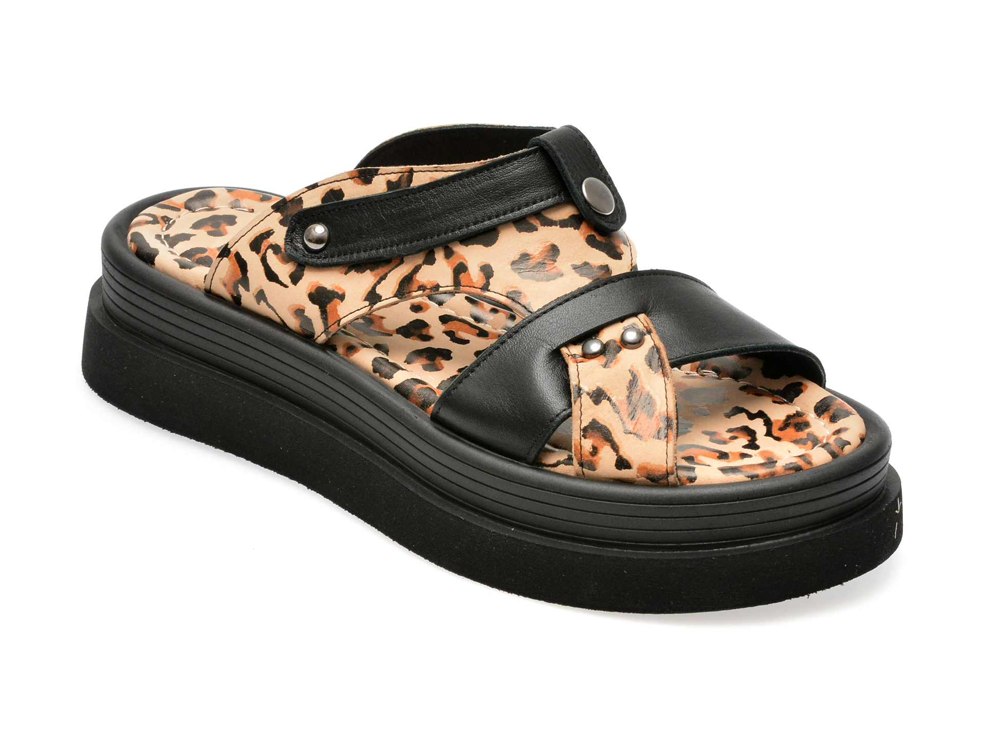 Sandale casual EPICA maro, 6060036, din piele naturala 1 Sandale casual EPICA maro