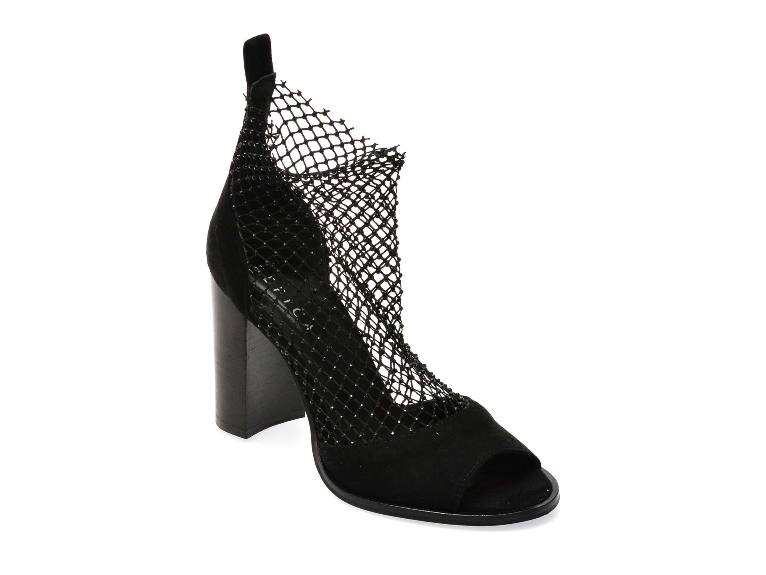 Sandale casual EPICA negre, 101, din material textil 1 Sandale casual EPICA negre