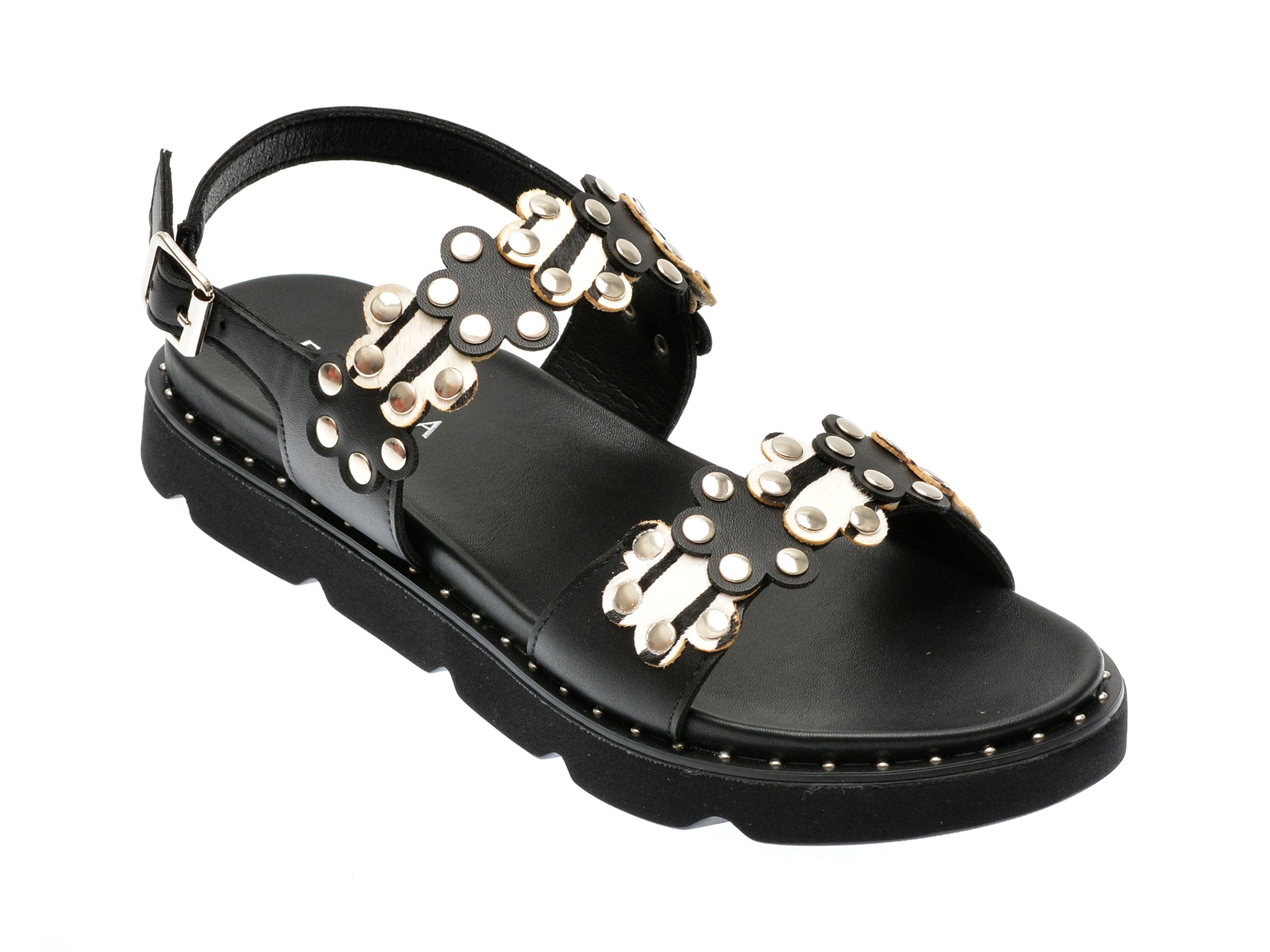 Sandale casual EPICA negre, 110715, din piele naturala 1 Sandale casual EPICA negre