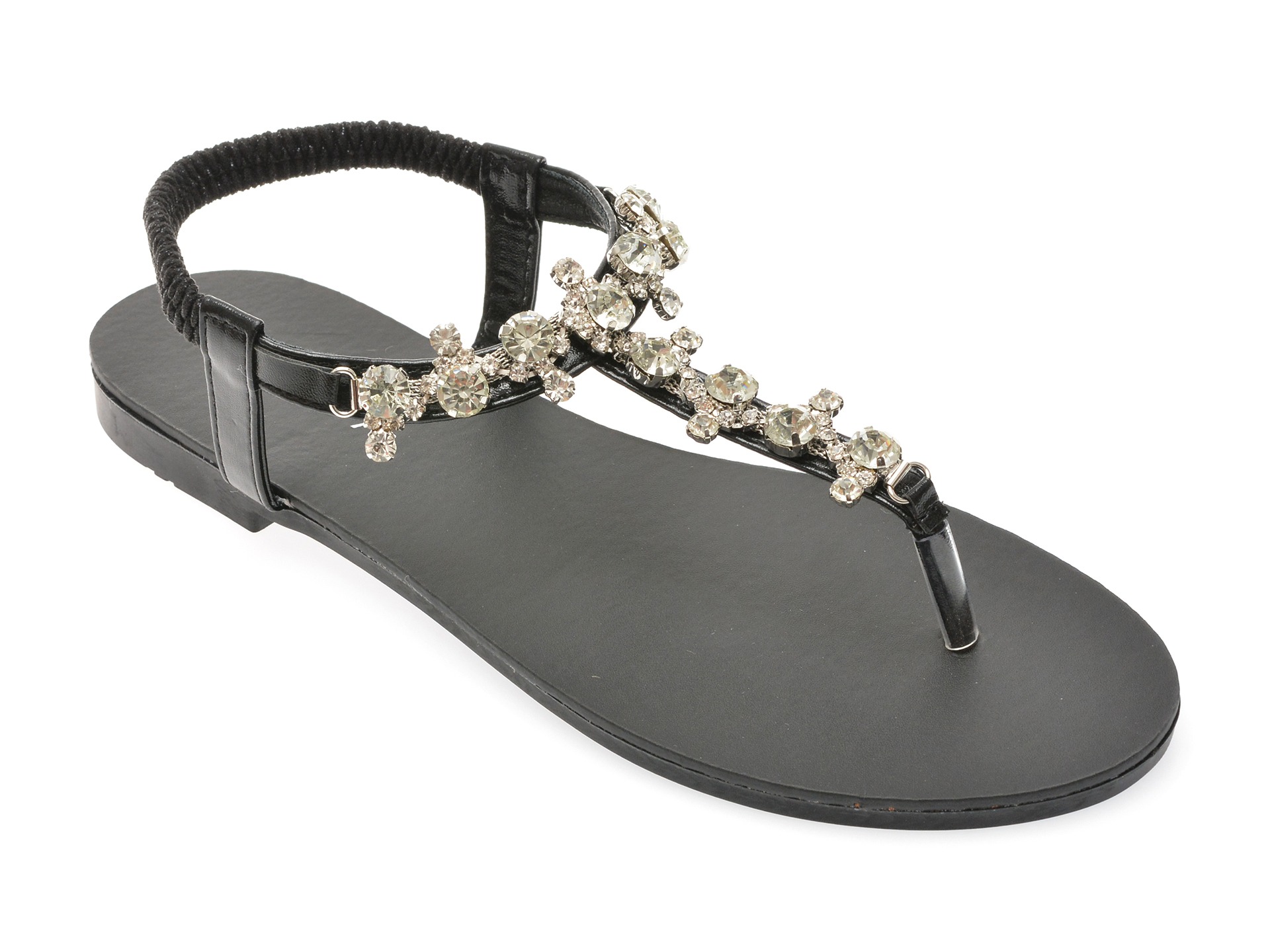 Sandale casual EPICA negre, 110777, din piele ecologica 1 Sandale casual EPICA negre