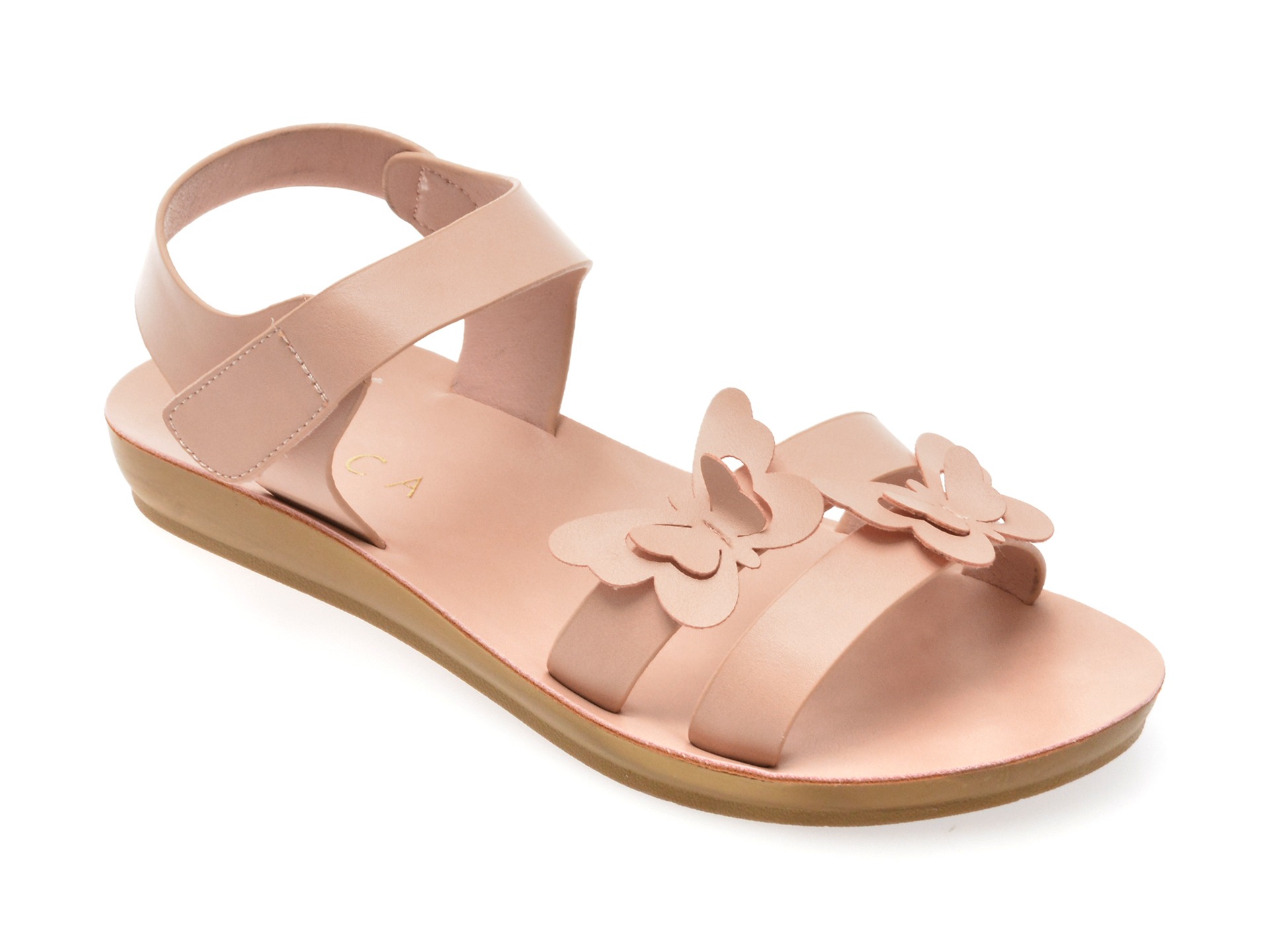 Sandale casual EPICA roz, 110724, din piele ecologica 1 Sandale casual EPICA roz