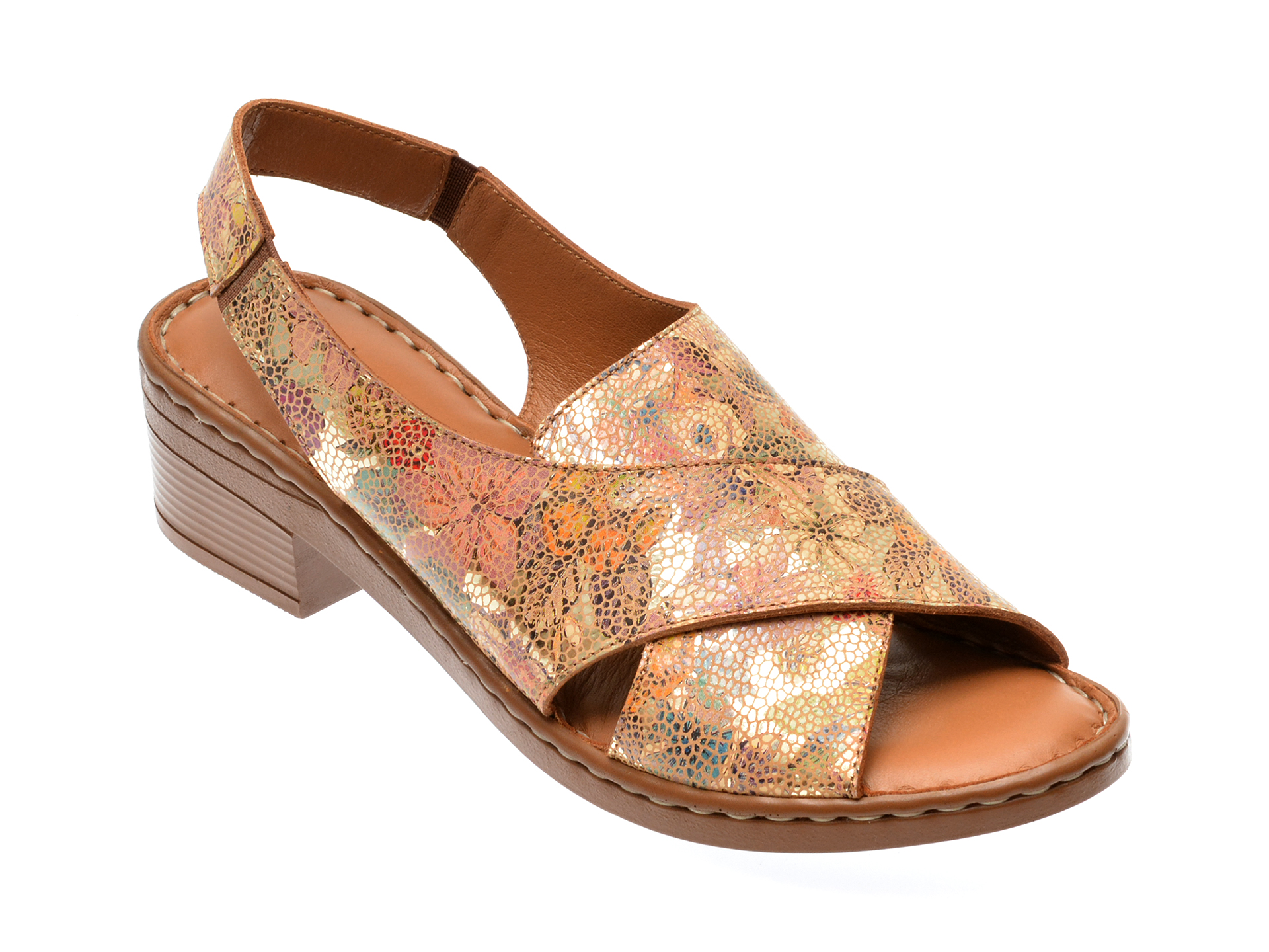 Sandale casual FLAVIA PASSINI aurii, 95021, din piele naturala 1 Sandale casual FLAVIA PASSINI aurii