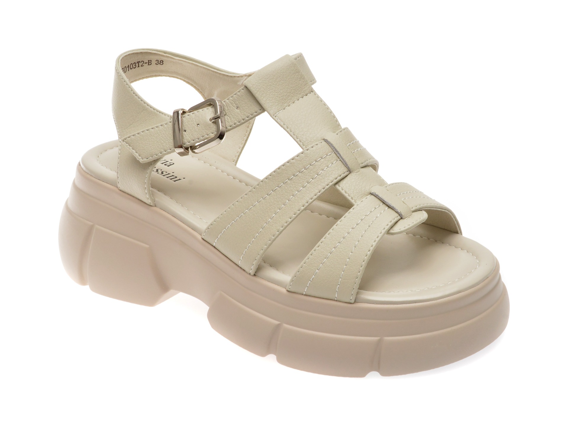 Sandale casual FLAVIA PASSINI bej, 20103T2, din piele naturala 1 Sandale casual FLAVIA PASSINI bej