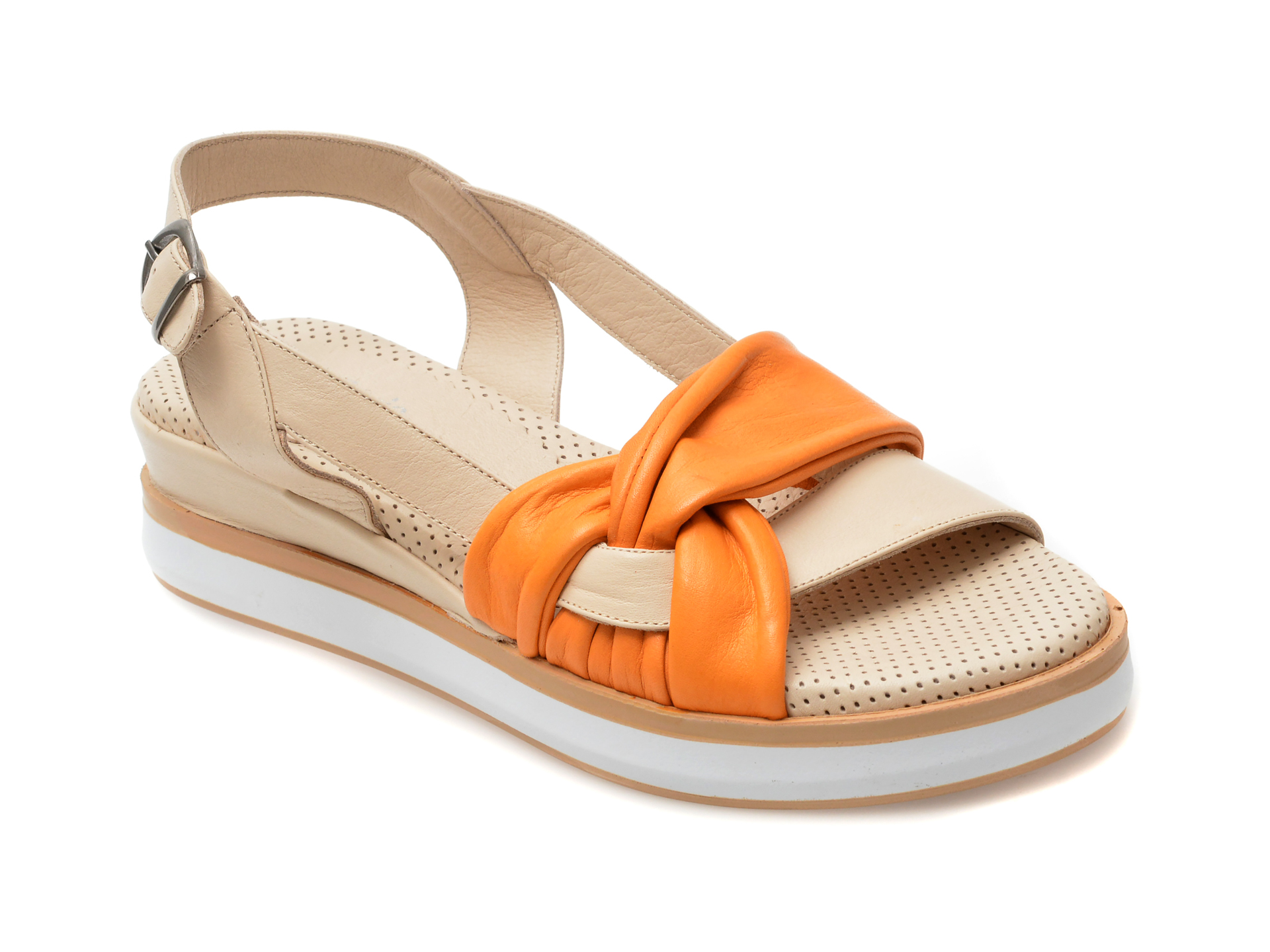 Sandale casual FLAVIA PASSINI bej, 6002, din piele naturala 1 Sandale casual FLAVIA PASSINI bej