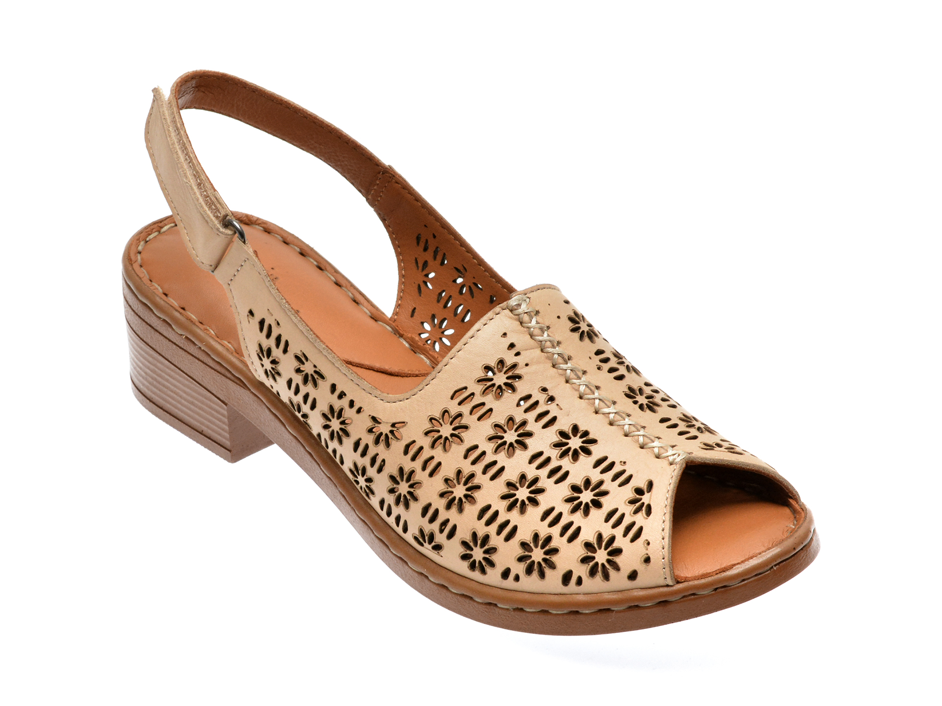 Sandale casual FLAVIA PASSINI bej, 9501, din piele naturala 1 Sandale casual FLAVIA PASSINI bej