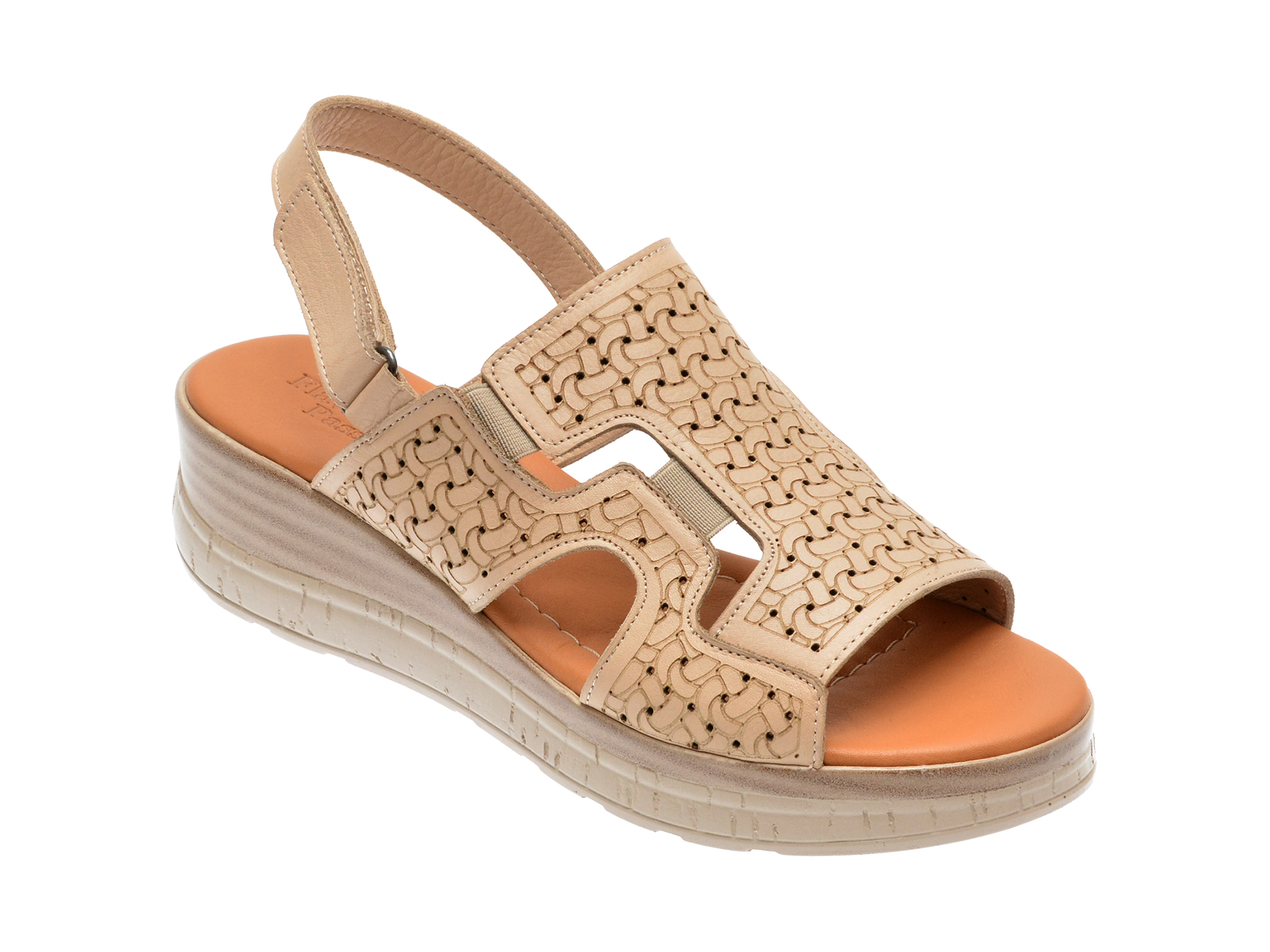 Sandale casual FLAVIA PASSINI bej, 9707, din piele naturala 1 Sandale casual FLAVIA PASSINI bej