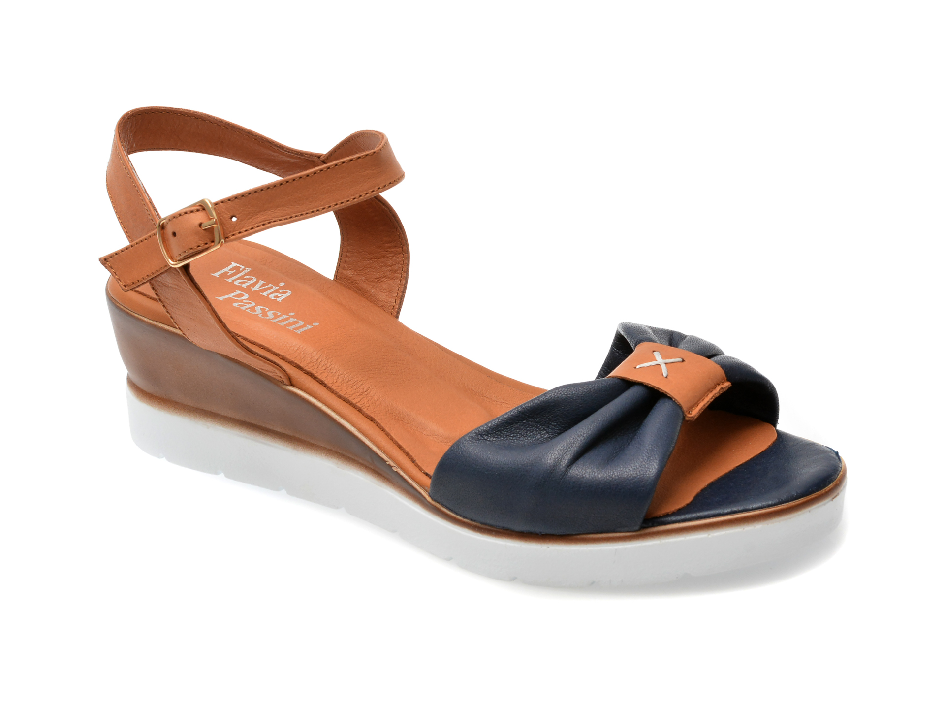 Sandale casual FLAVIA PASSINI bleumarin, 2136, din piele naturala 1 Sandale casual FLAVIA PASSINI bleumarin