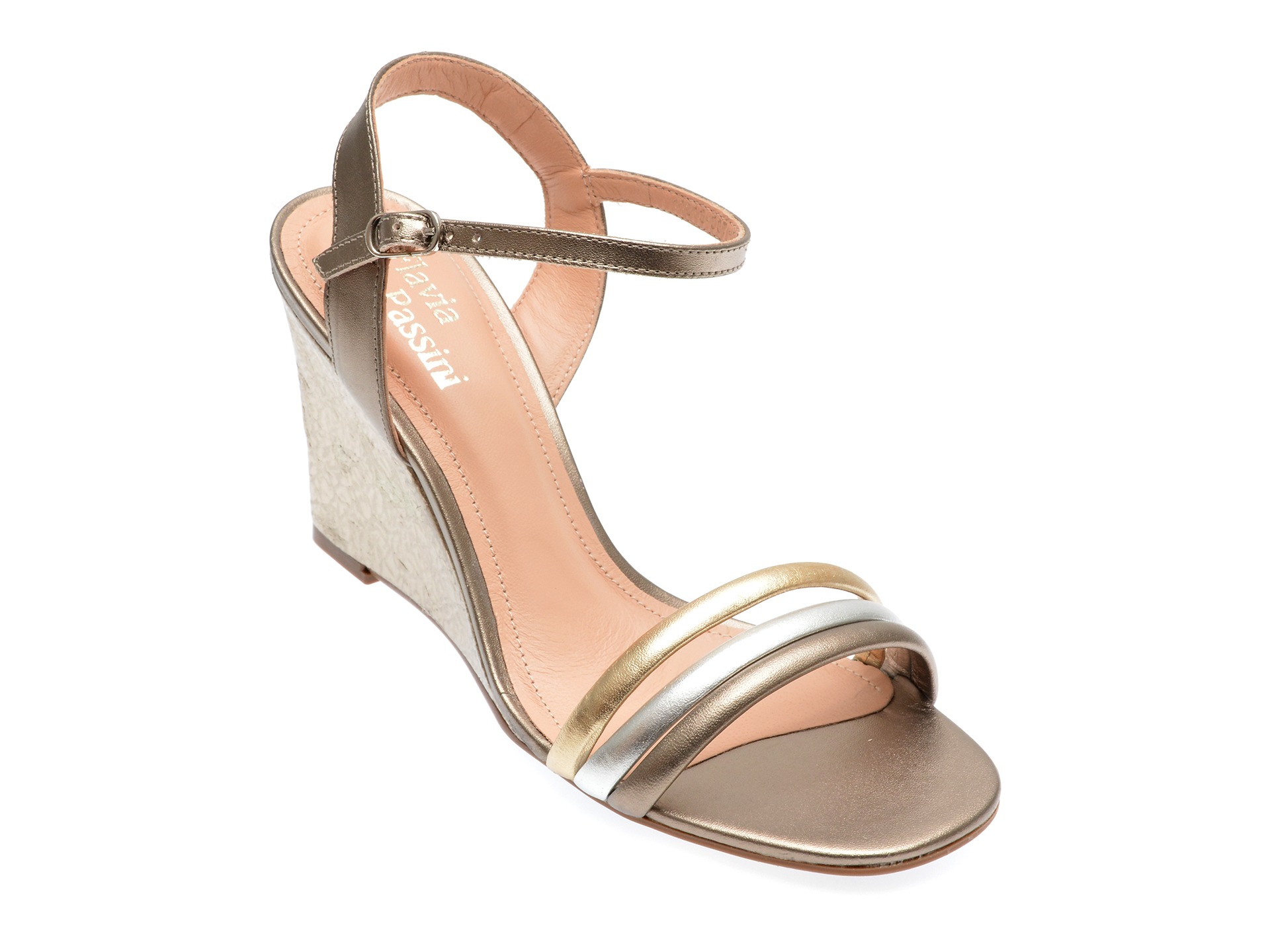 Sandale casual FLAVIA PASSINI bronz, 1101237, din piele naturala 1 Sandale casual FLAVIA PASSINI bronz