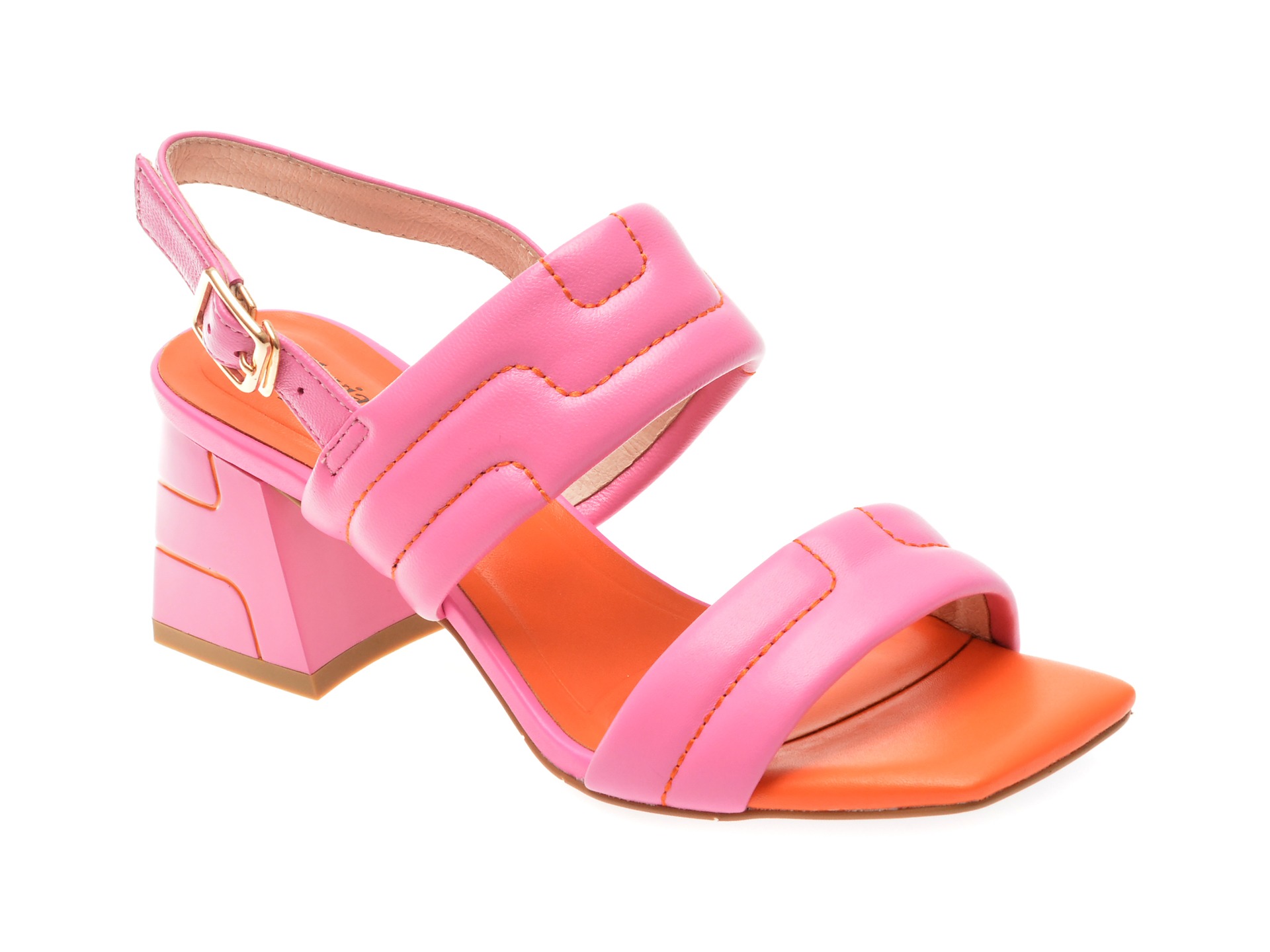 Sandale casual FLAVIA PASSINI fucsia, W381, din piele naturala 1 Sandale casual FLAVIA PASSINI fucsia