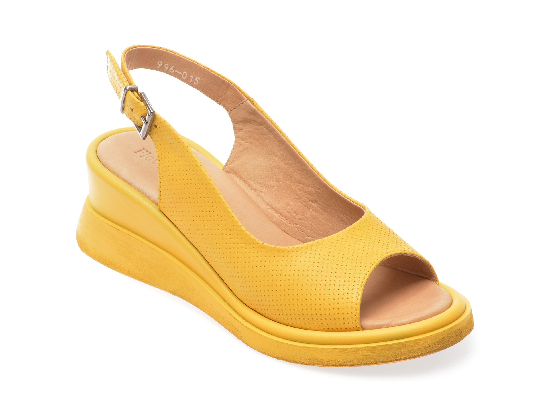 Sandale casual FLAVIA PASSINI galbene, 347996, din piele naturala 1 Sandale casual FLAVIA PASSINI galbene