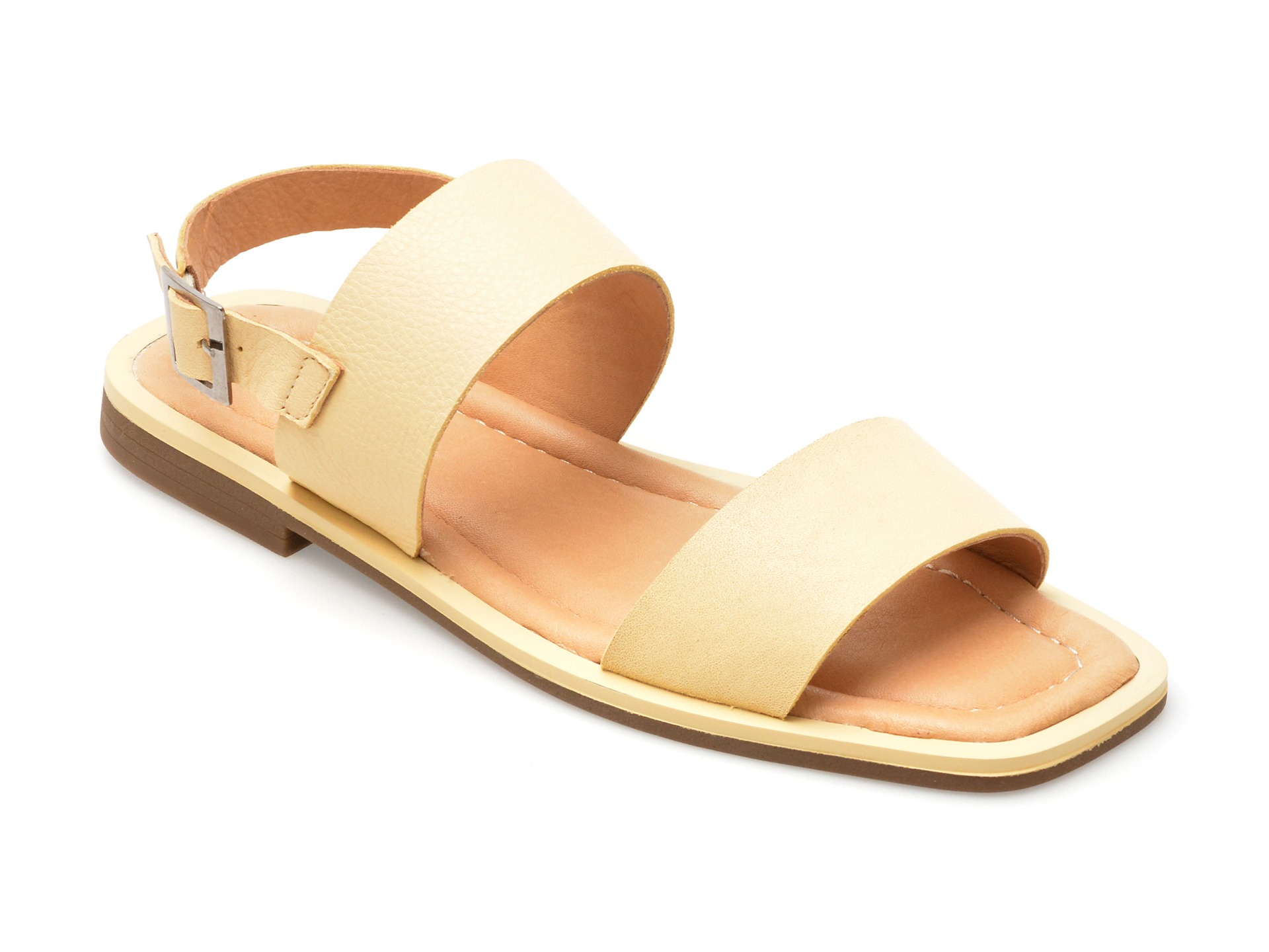 Sandale casual FLAVIA PASSINI galbene, 5001801, din piele naturala 1 Sandale casual FLAVIA PASSINI galbene