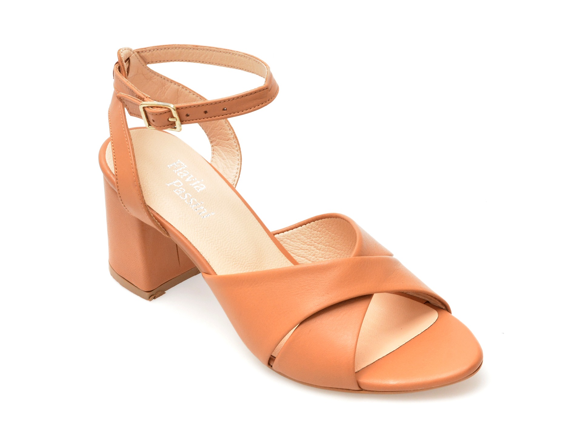 Sandale casual FLAVIA PASSINI maro, 17, din piele naturala 1 Sandale casual FLAVIA PASSINI maro