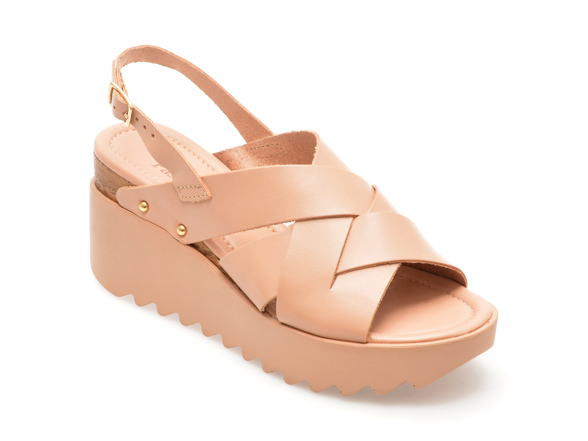 Sandale casual FLAVIA PASSINI maro, 353003, din piele naturala 1 Sandale casual FLAVIA PASSINI maro