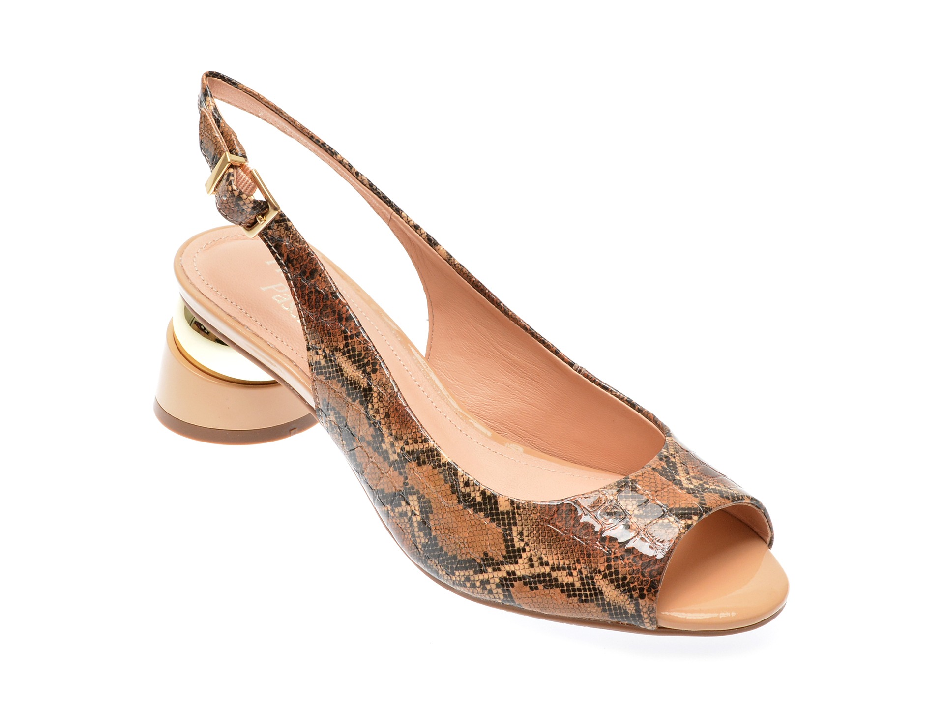 Sandale casual FLAVIA PASSINI maro, 7059791, din piele naturala 1 Sandale casual FLAVIA PASSINI maro