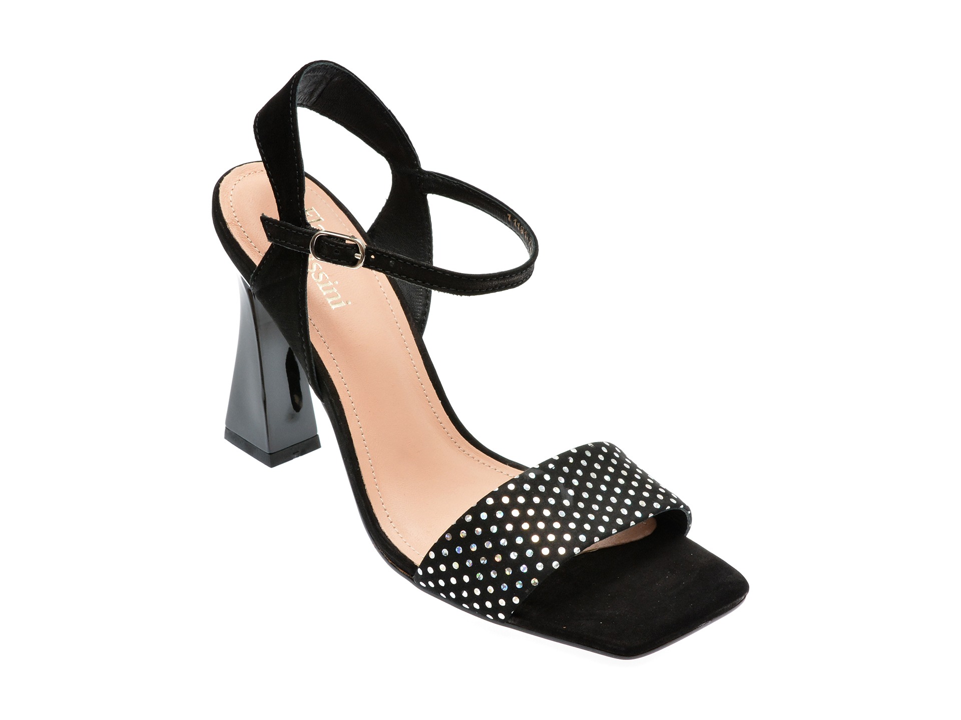 Sandale casual FLAVIA PASSINI negre, 1119835, din nabuc 1 Sandale casual FLAVIA PASSINI negre
