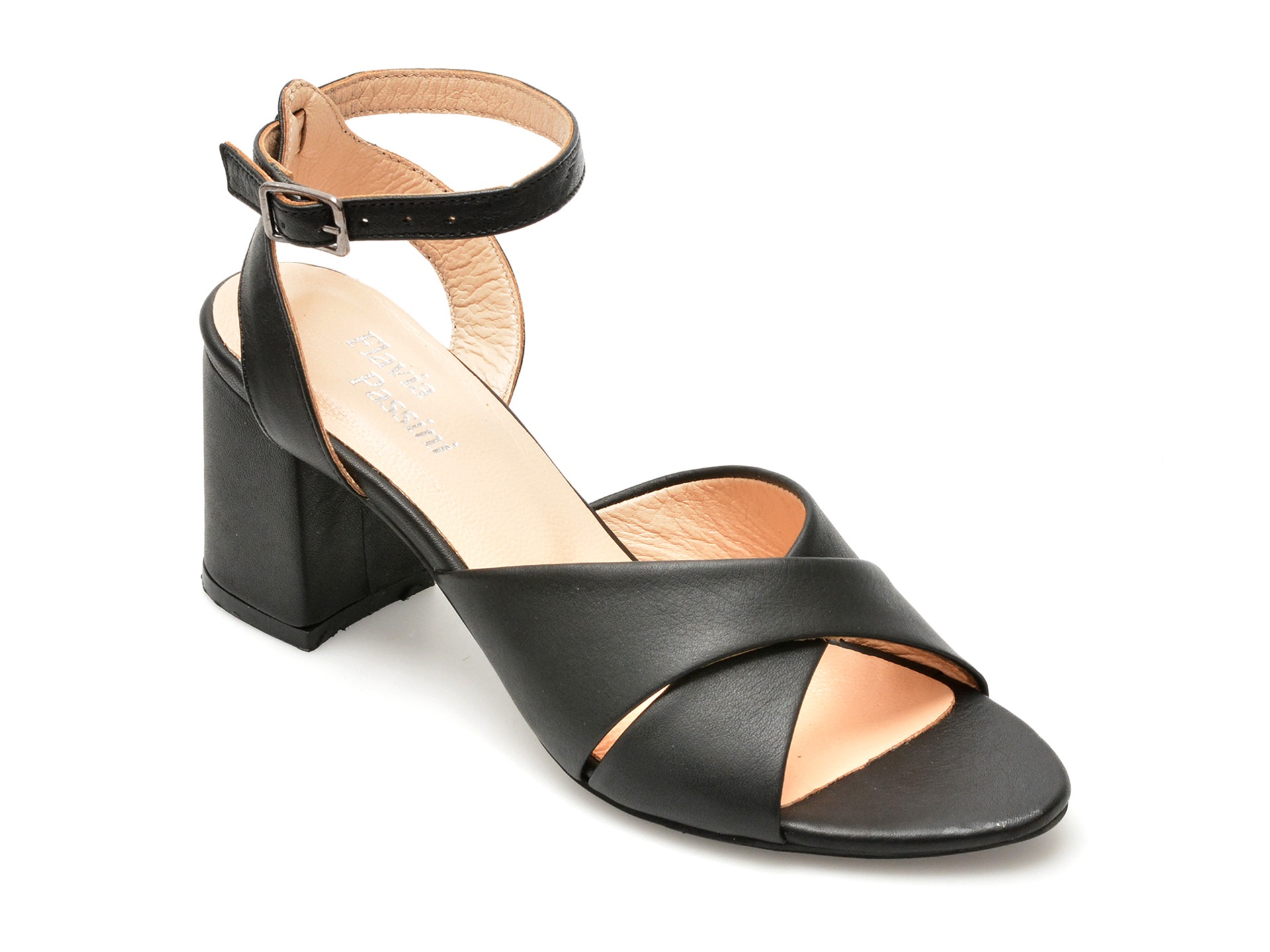 Sandale casual FLAVIA PASSINI negre, 17, din piele naturala 1 Sandale casual FLAVIA PASSINI negre