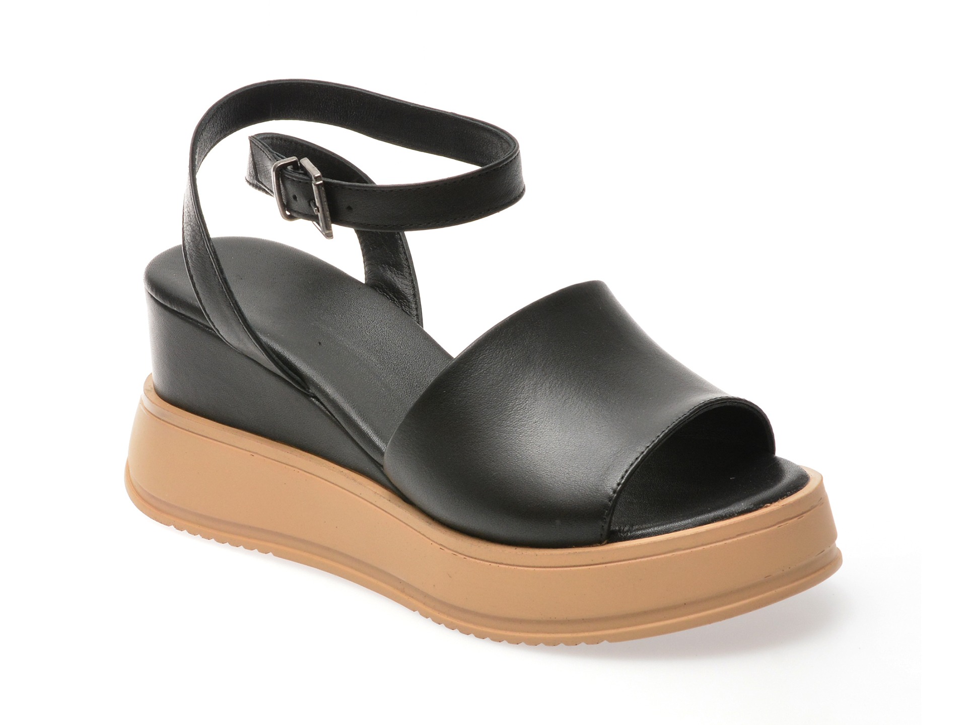 Sandale casual FLAVIA PASSINI negre, 347975, din piele naturala 1 Sandale casual FLAVIA PASSINI negre