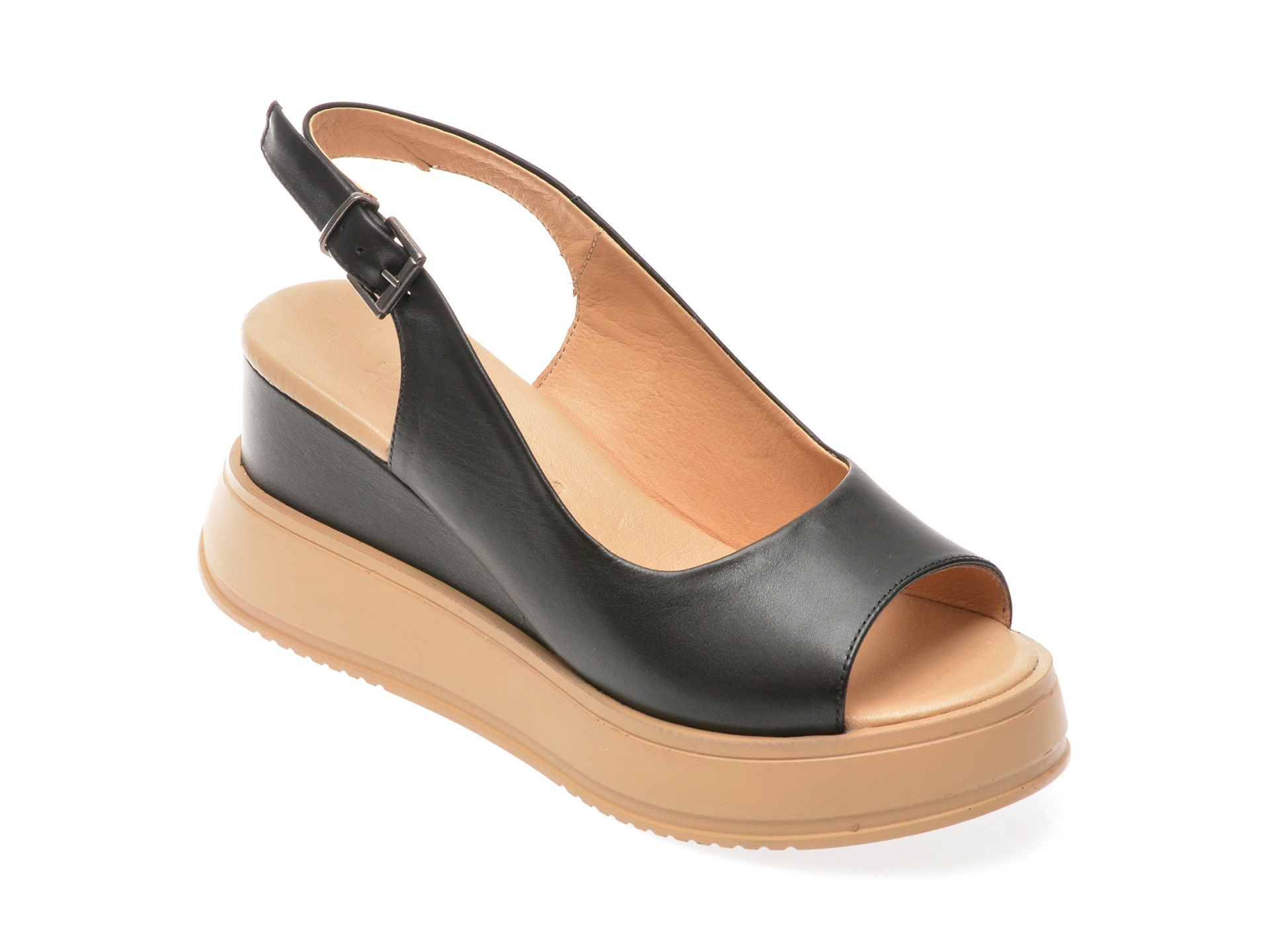Sandale casual FLAVIA PASSINI negre, 347977, din piele naturala 1 Sandale casual FLAVIA PASSINI negre
