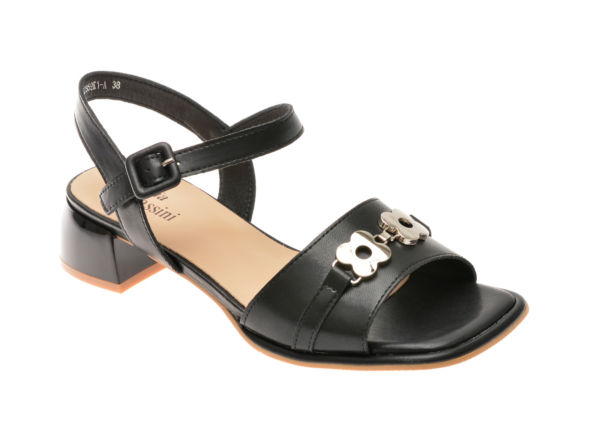 Sandale casual FLAVIA PASSINI negre, 72859K1, din piele naturala 1 Sandale casual FLAVIA PASSINI negre