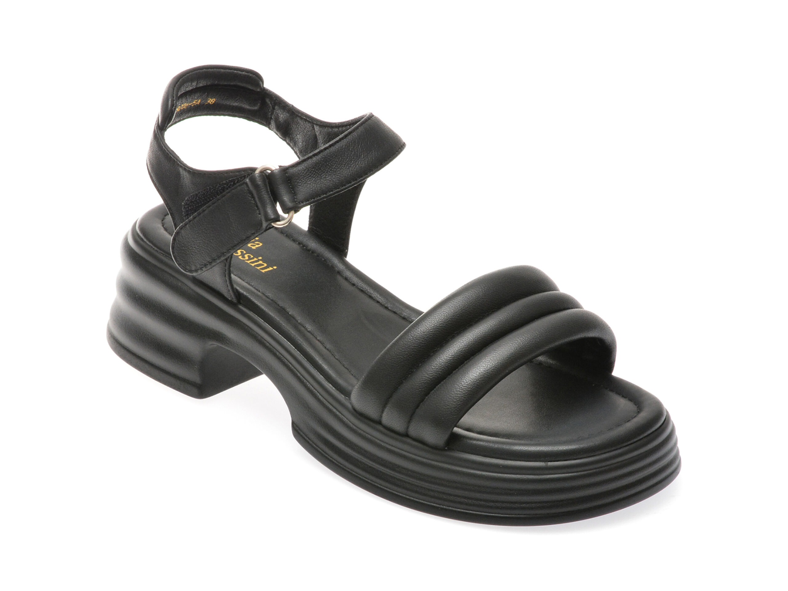 Sandale casual FLAVIA PASSINI negre, 88206, din piele naturala 1 Sandale casual FLAVIA PASSINI negre